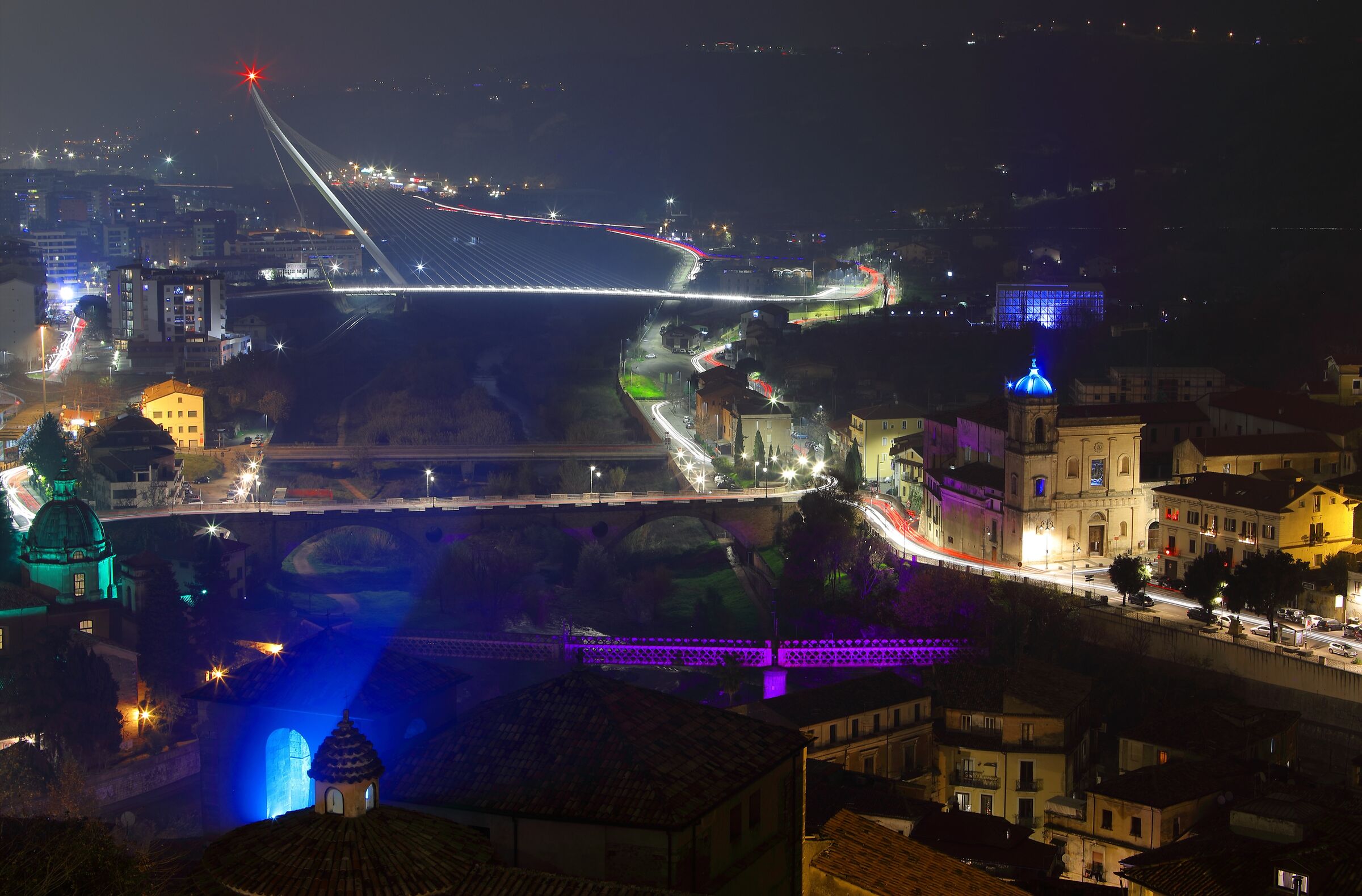 Colors in the haze in Cosenza. ...