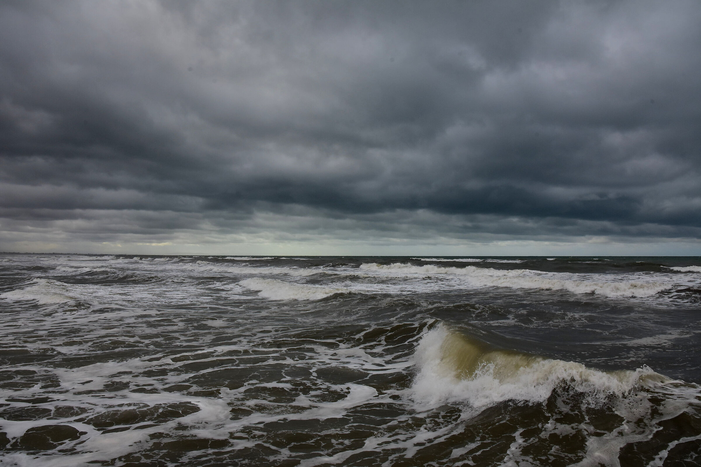 Stormy sea...