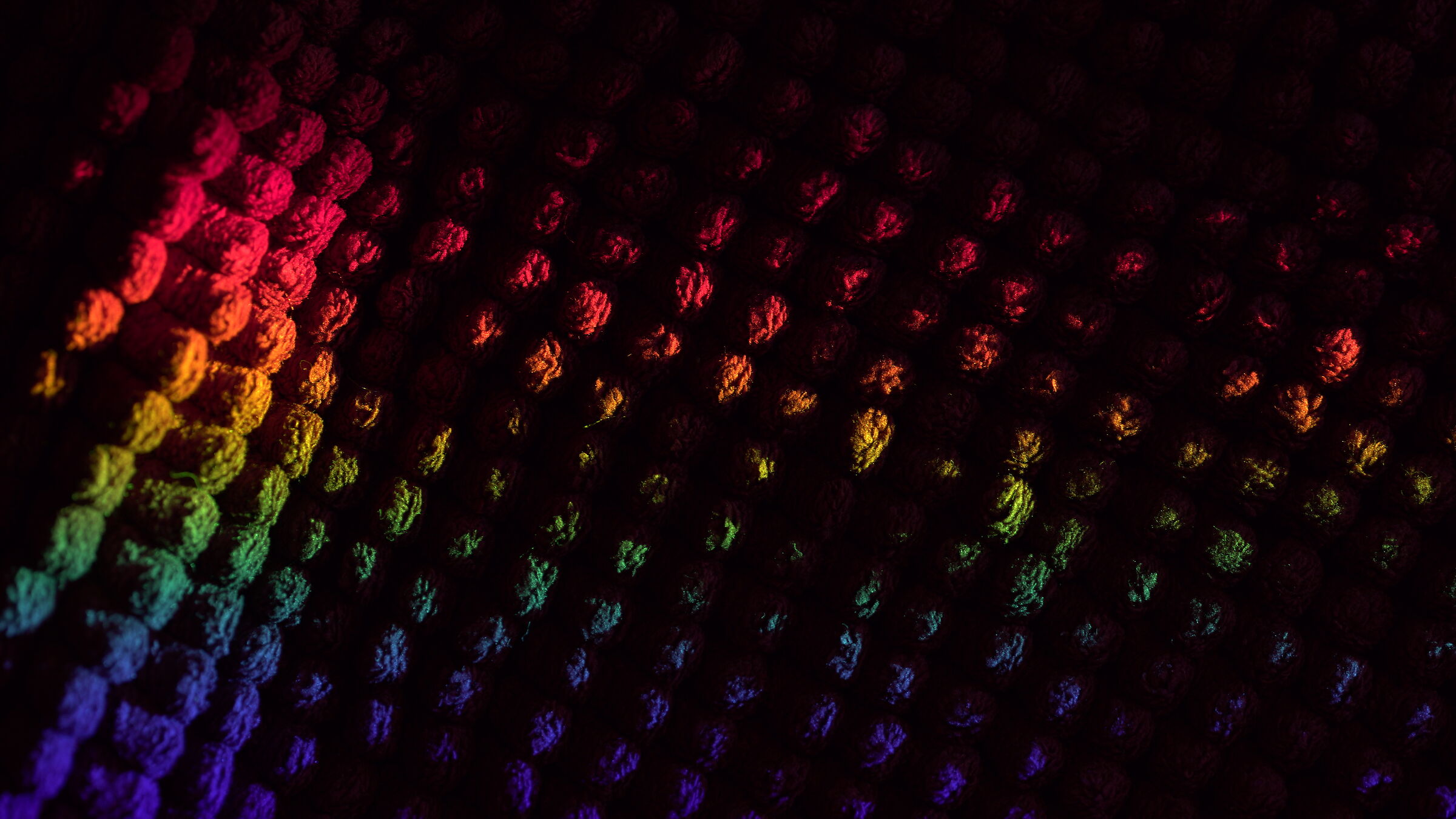 Light spectrum on burgundy microfiber mat 1...