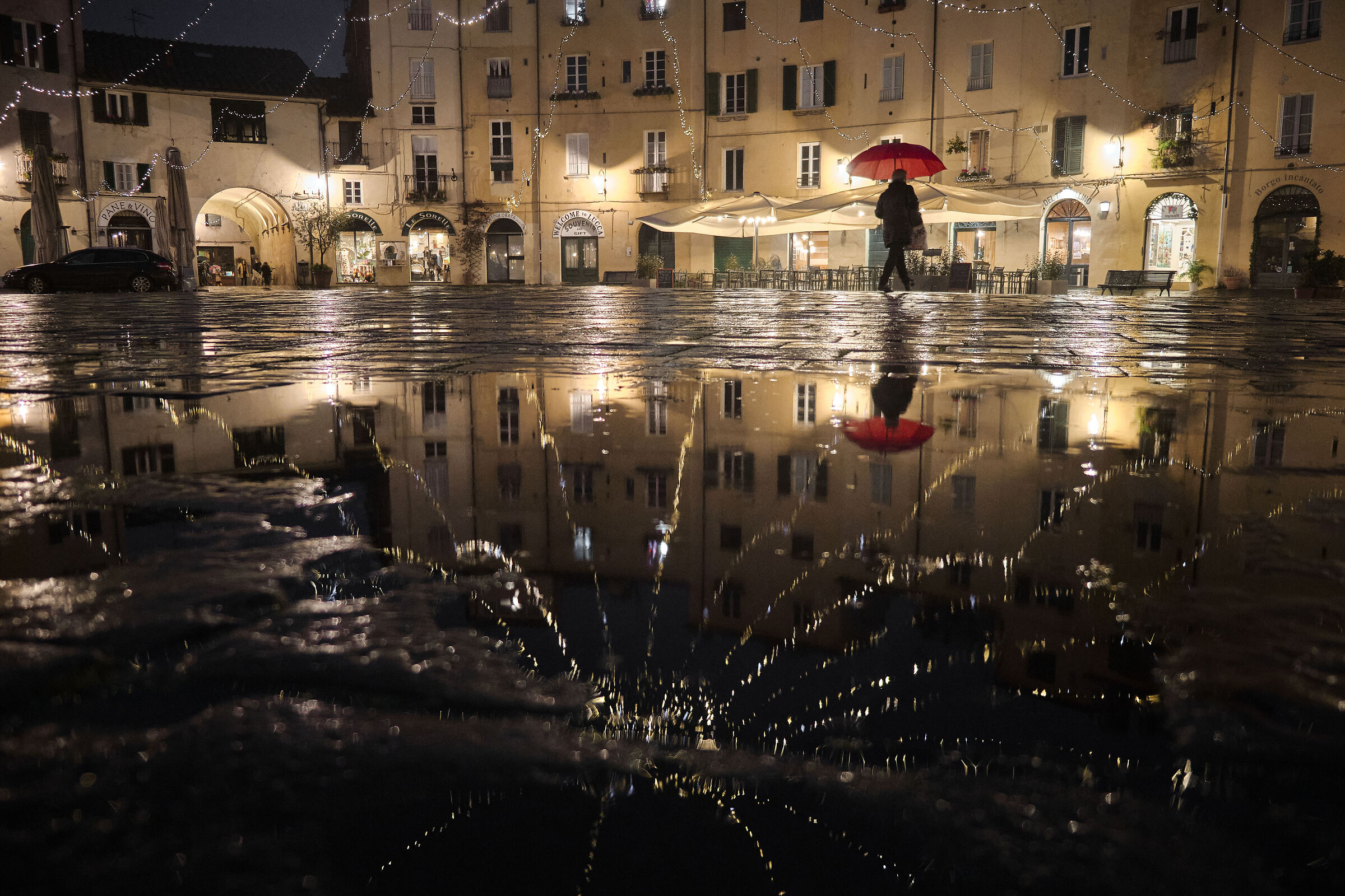 Puddles, umbrellas and parallel worlds...