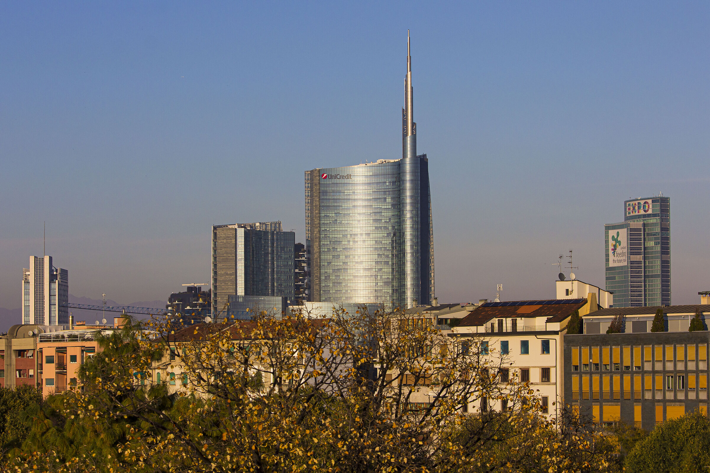 Unicredit Tower as seen from the Castle...