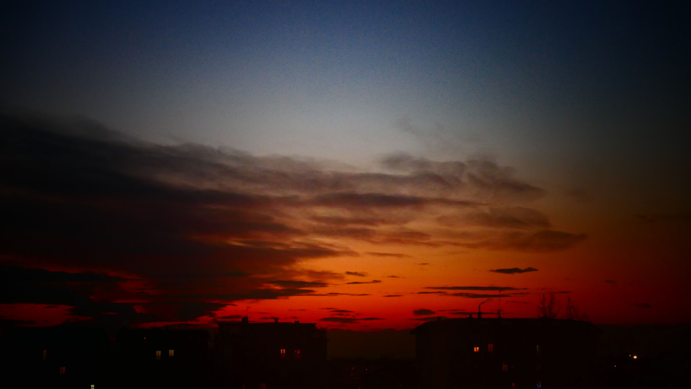 Sunset from the balcony (stay at home)...