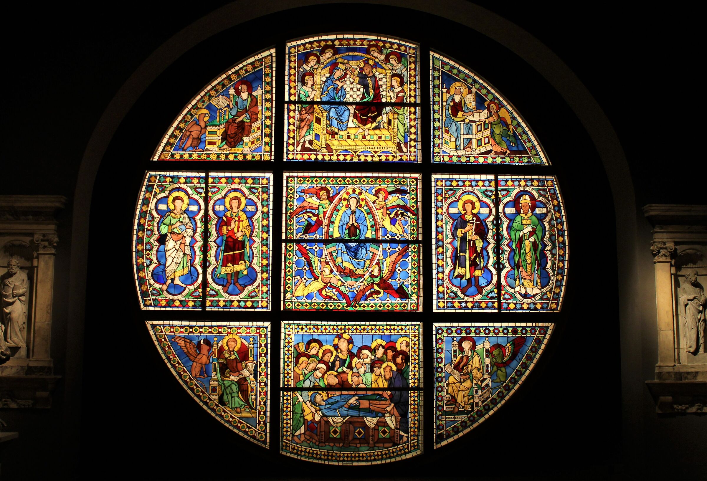The Stained Glass window of the Duccio...