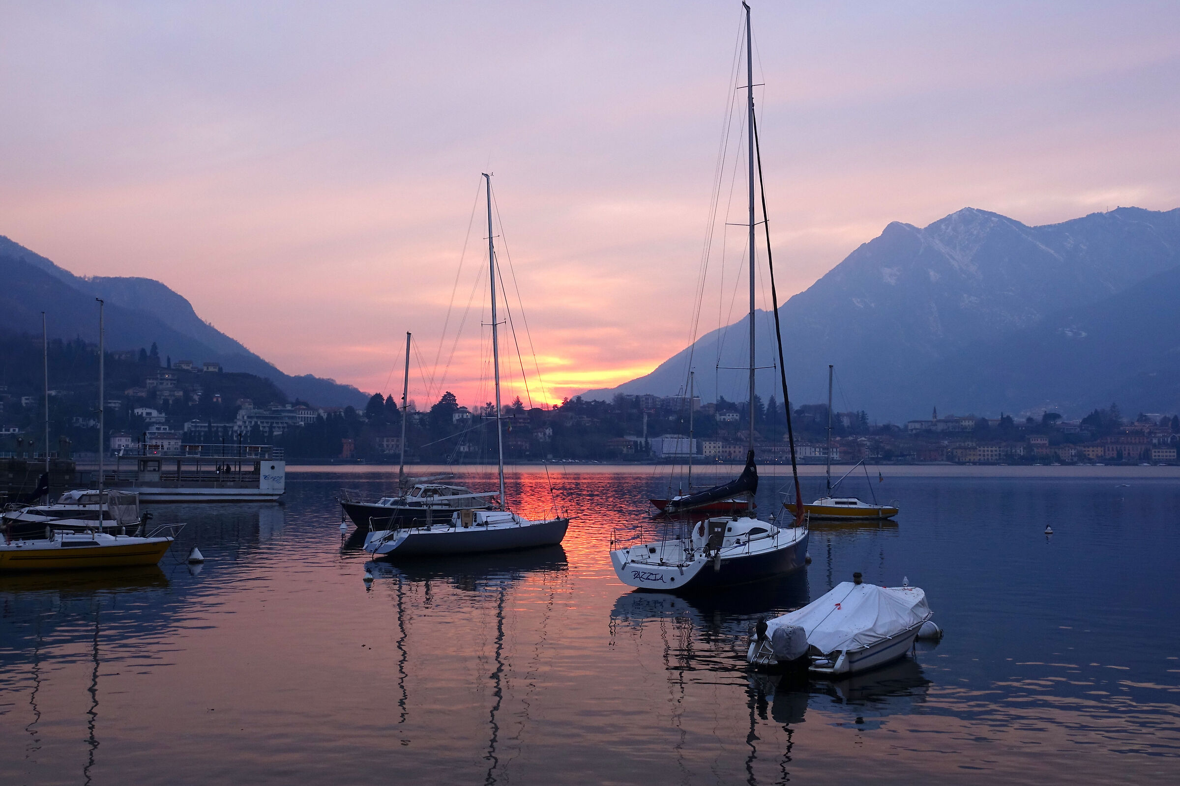 Sunset over Lake Lecco...