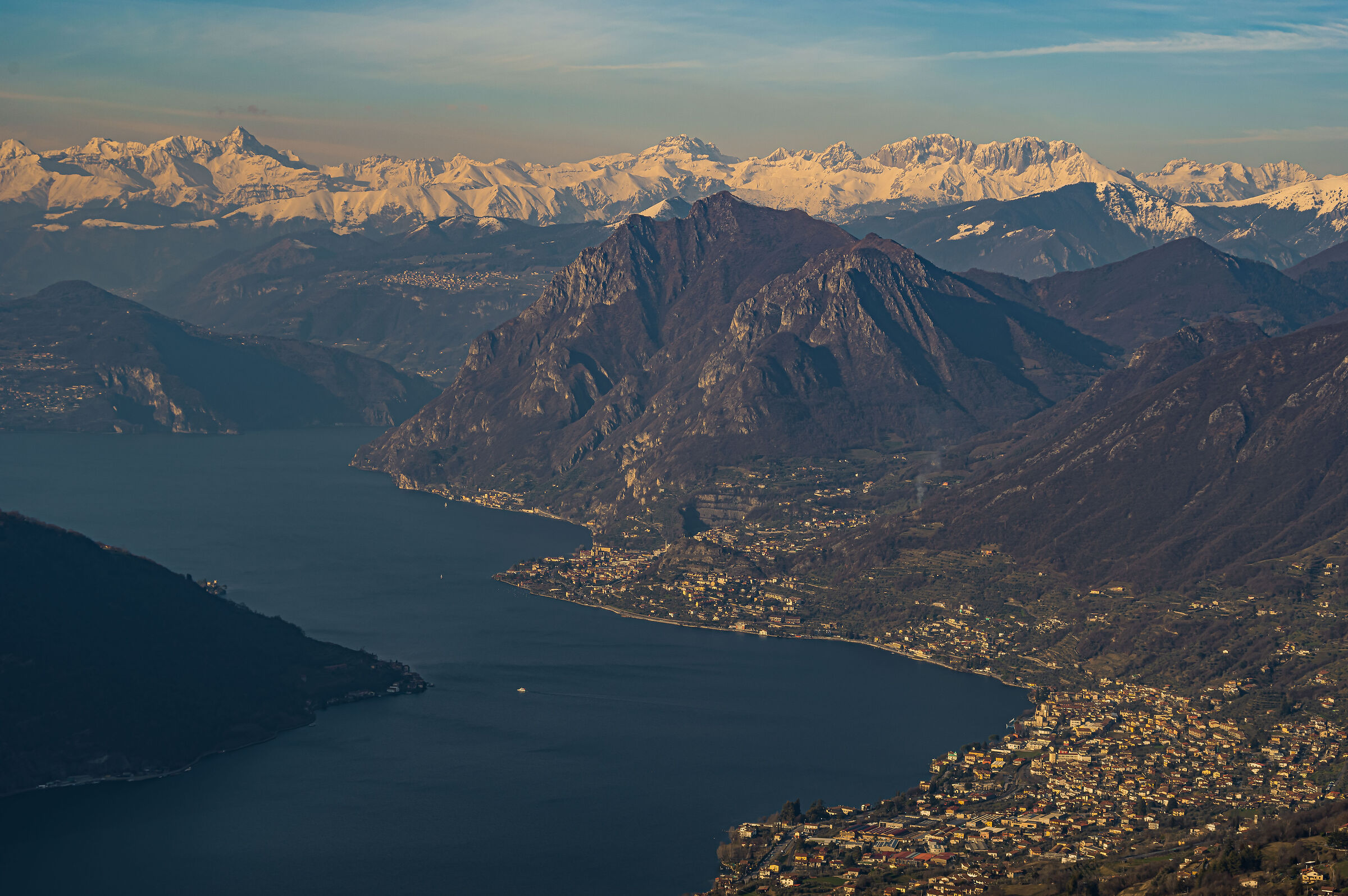Lake Iseo with, in the background, the Val Camonica...