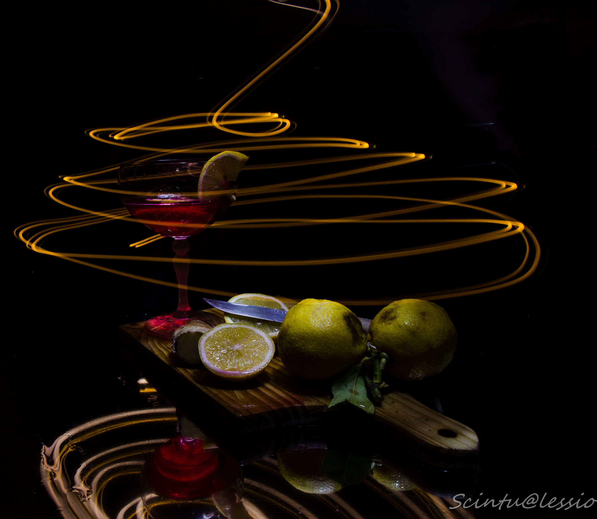 Light painting in happy hour...