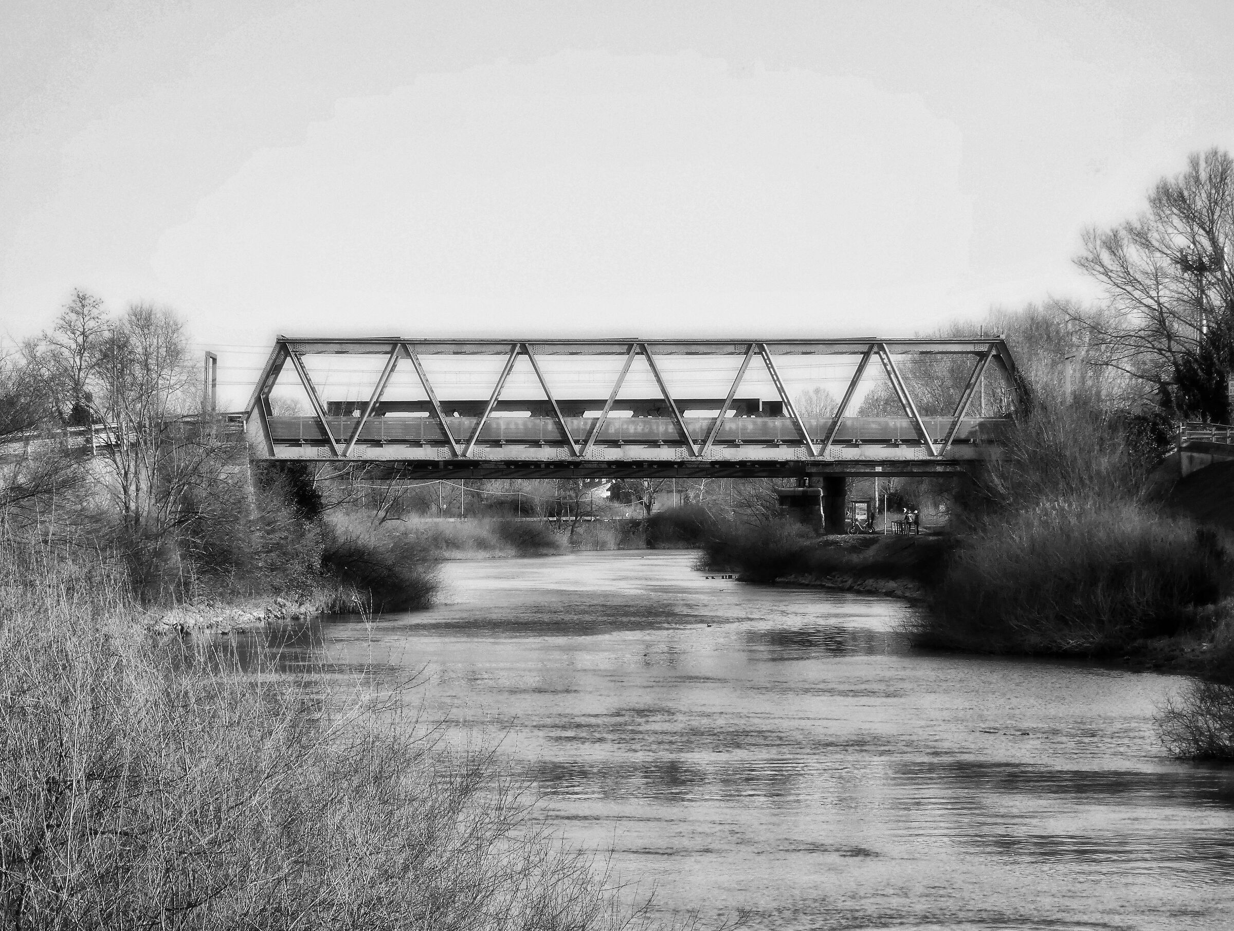 Contrasts - bridges over the River Sile...