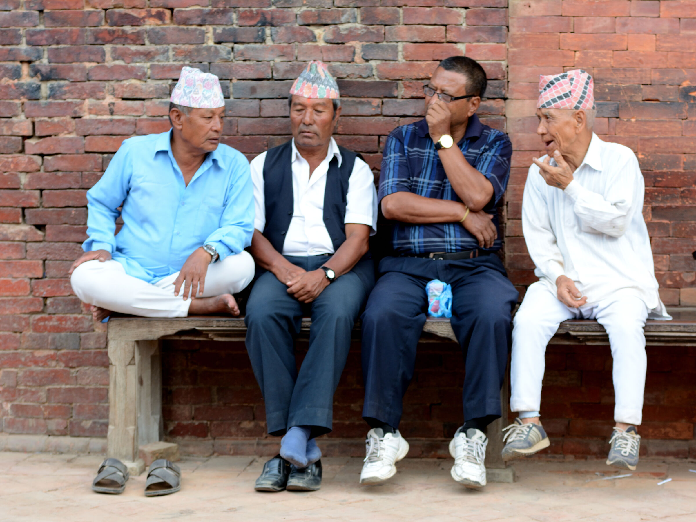 Nepalese elders in Patan, ancient capital...