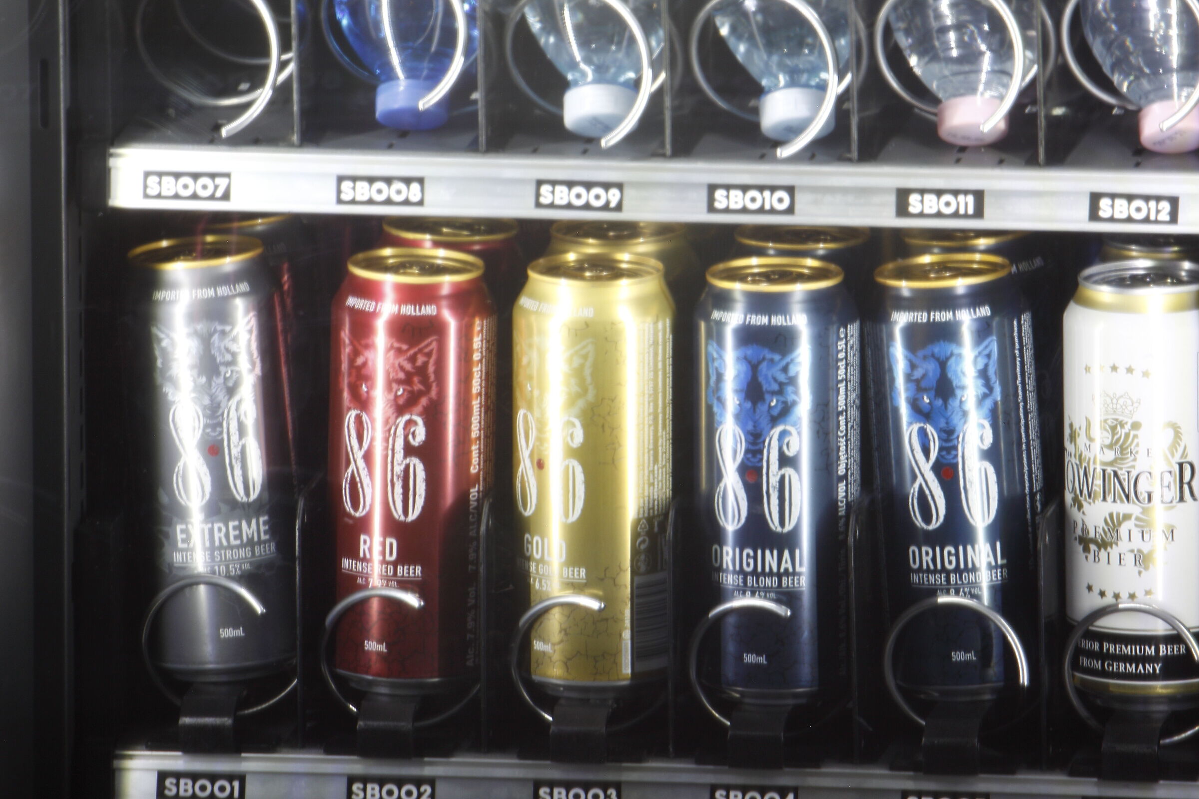 vending machine beers...