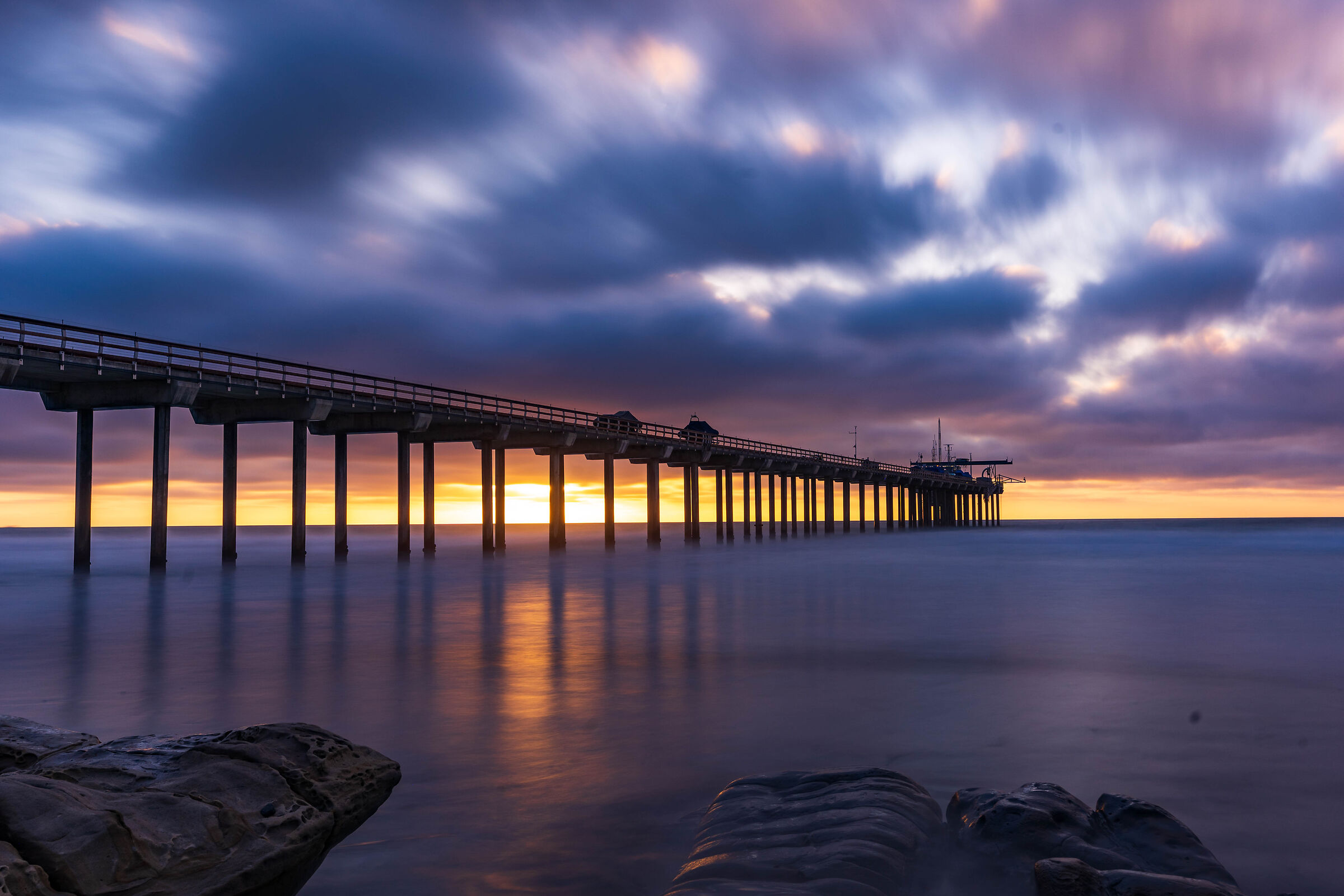 A lonely pier at sunset...