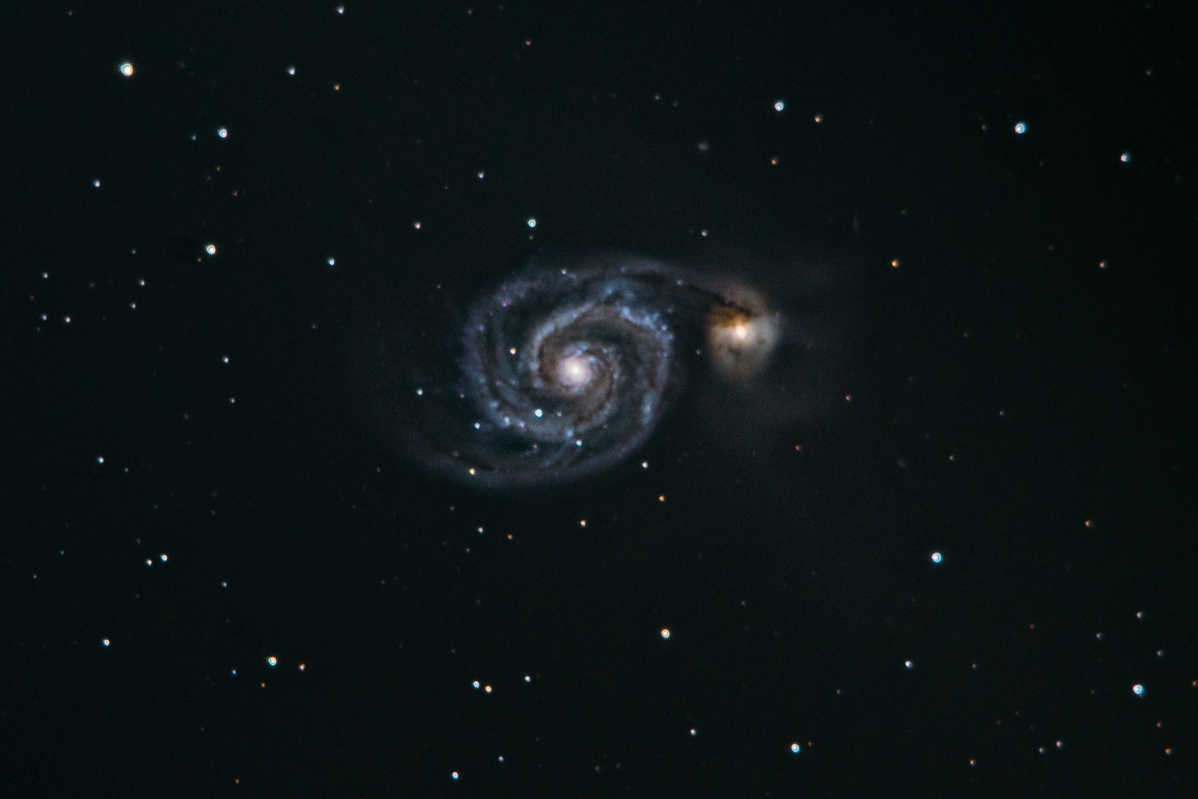 M51 Galaxy in pair (whirpool galaxy)...