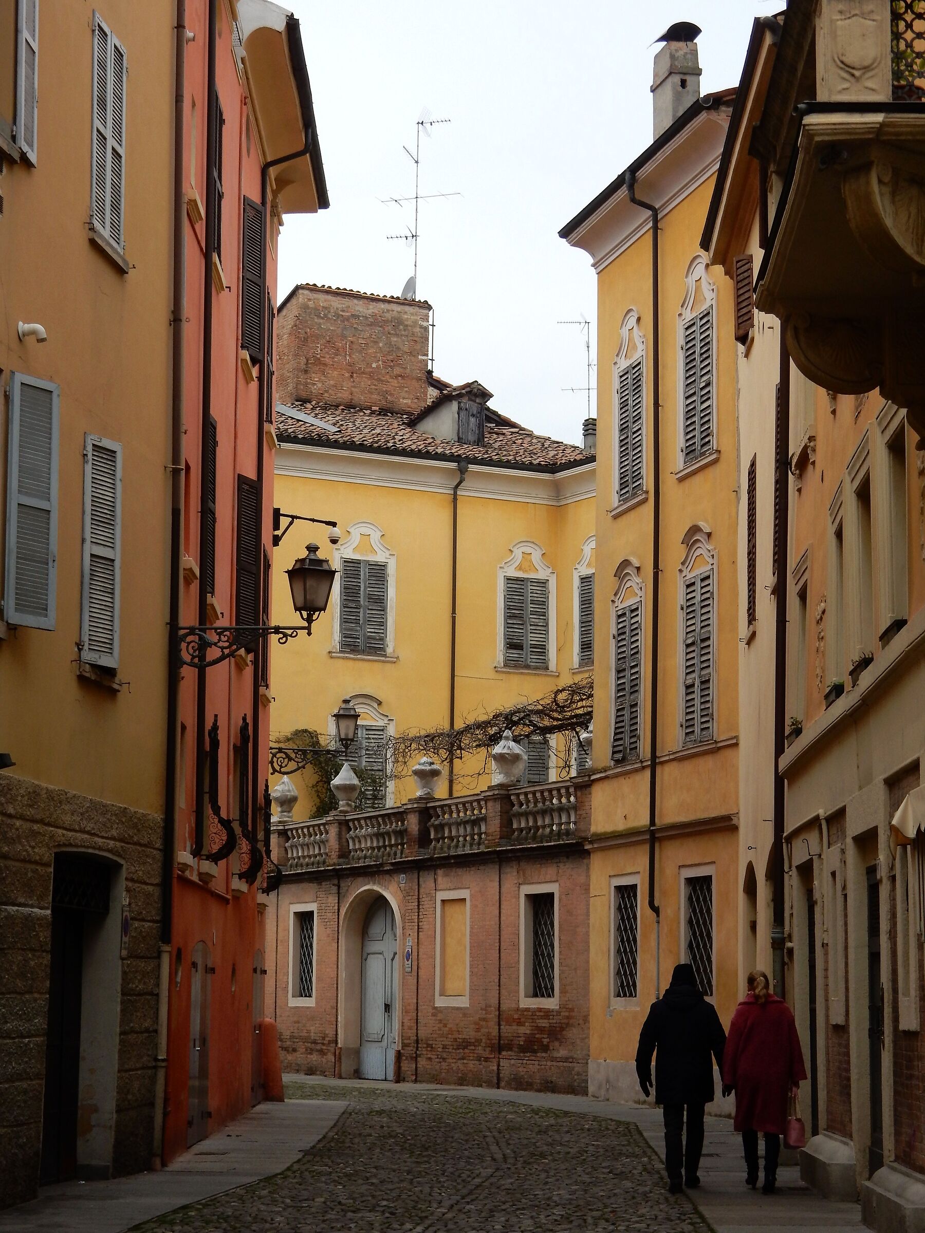 At dawn in the streets of Modena...