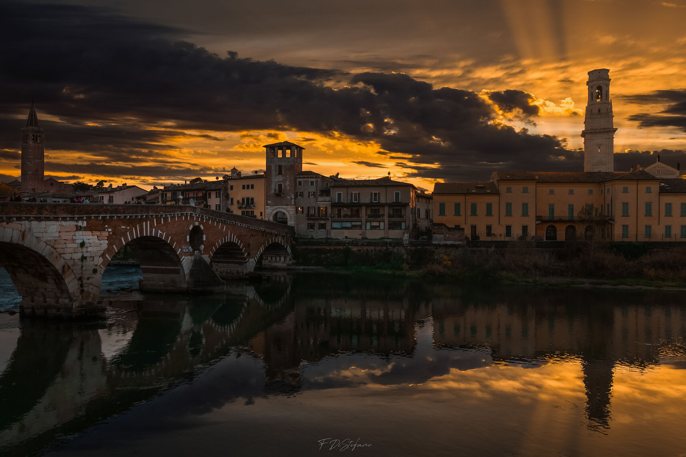 Ponte di Pietra sunset...