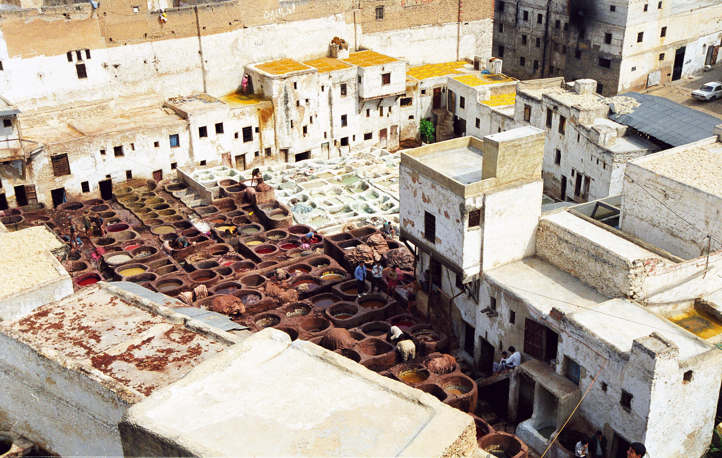  Morocco the tanneries of Fes leather...