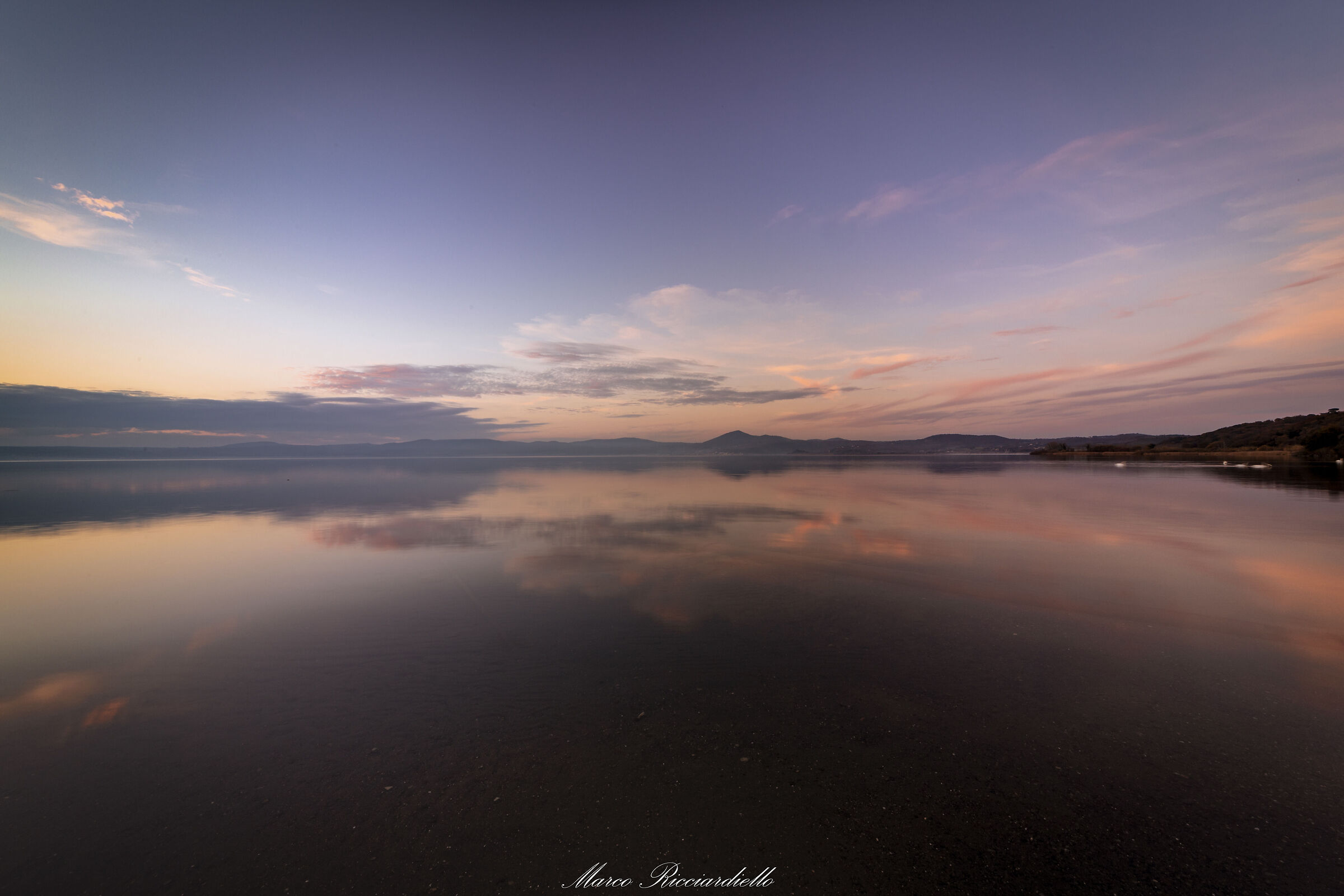 Sunset at Lake Bracciano...