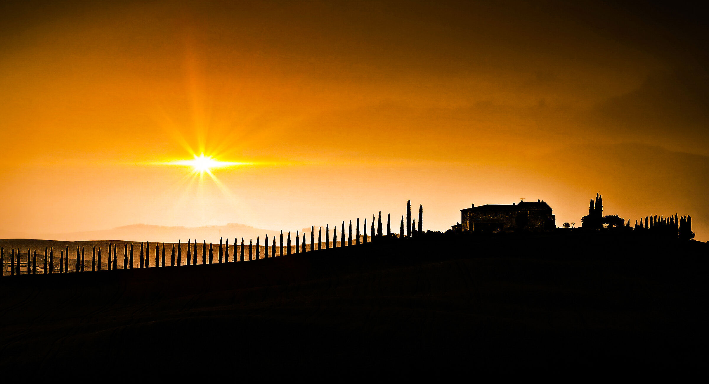 Sunset in Tuscany...