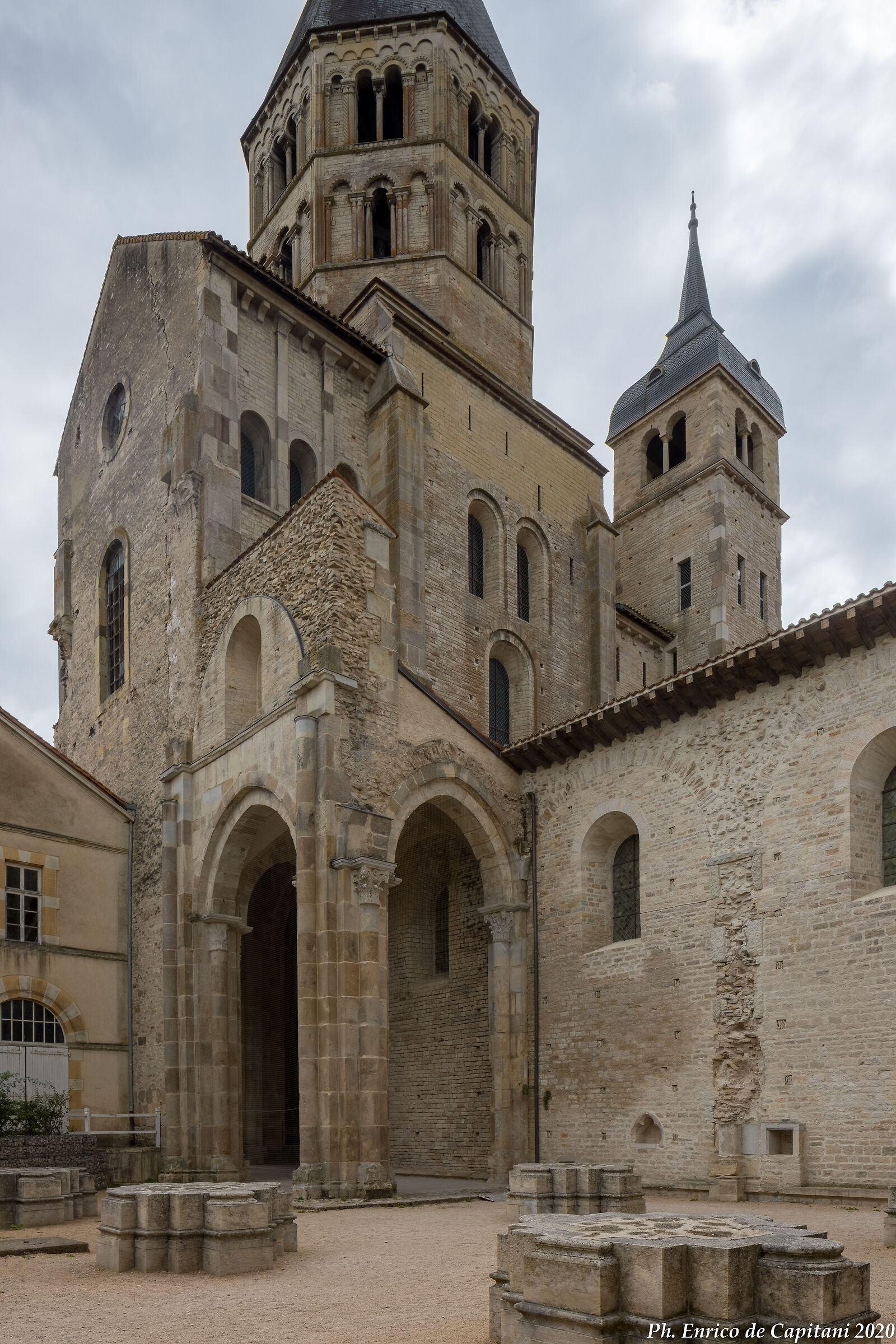 Cluny: the towers of blessed water and clock...
