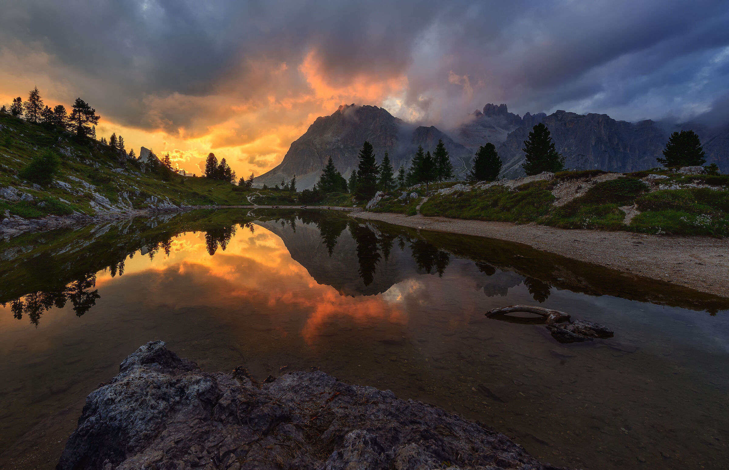 Lake Limedes in the Dolomites...