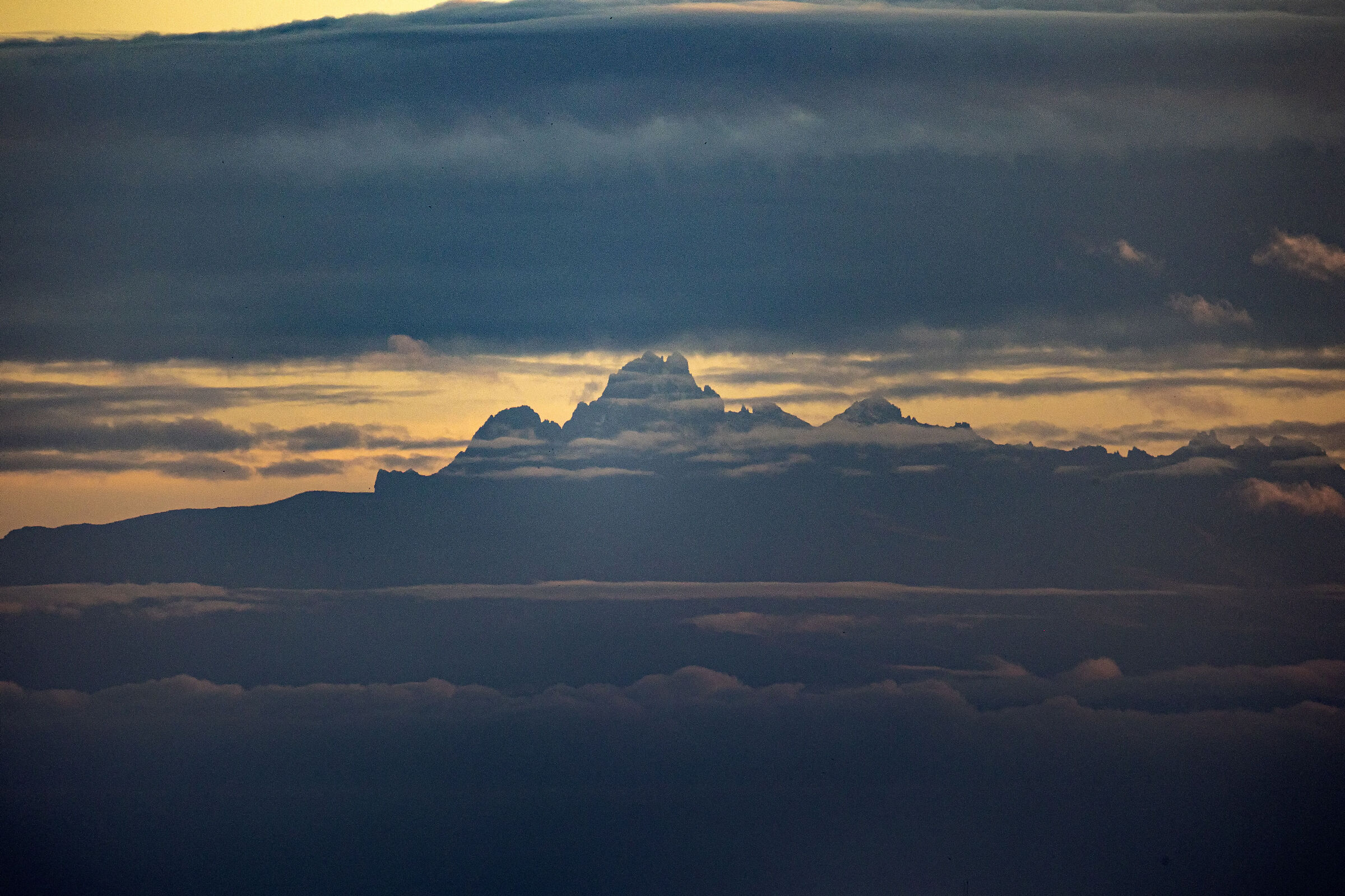I believe Mount Kenya as seen from Nairobi...