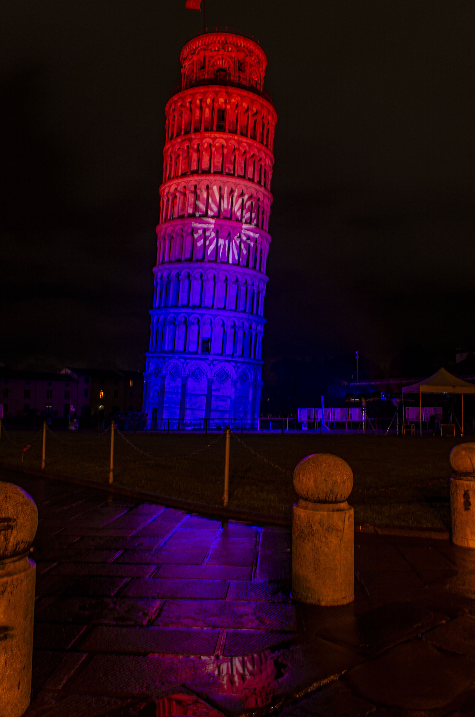 the tower of pisa is colored for rare diseases ...