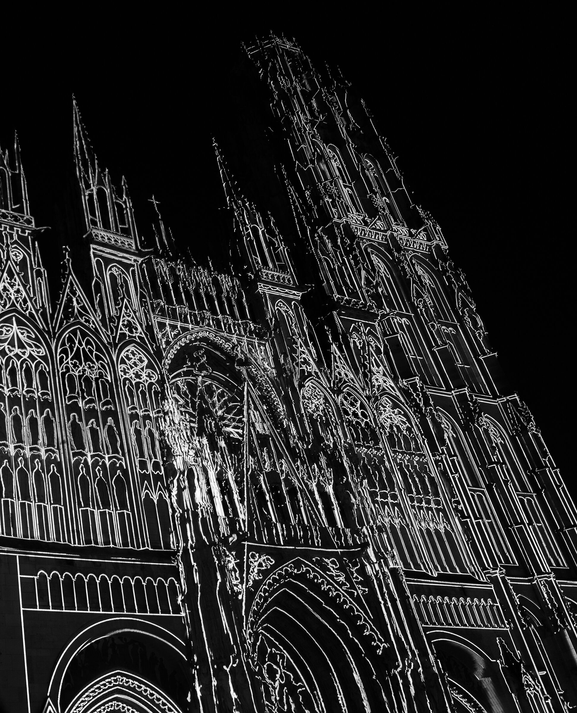 Proiezioni sulla cattedrale di Rouen...