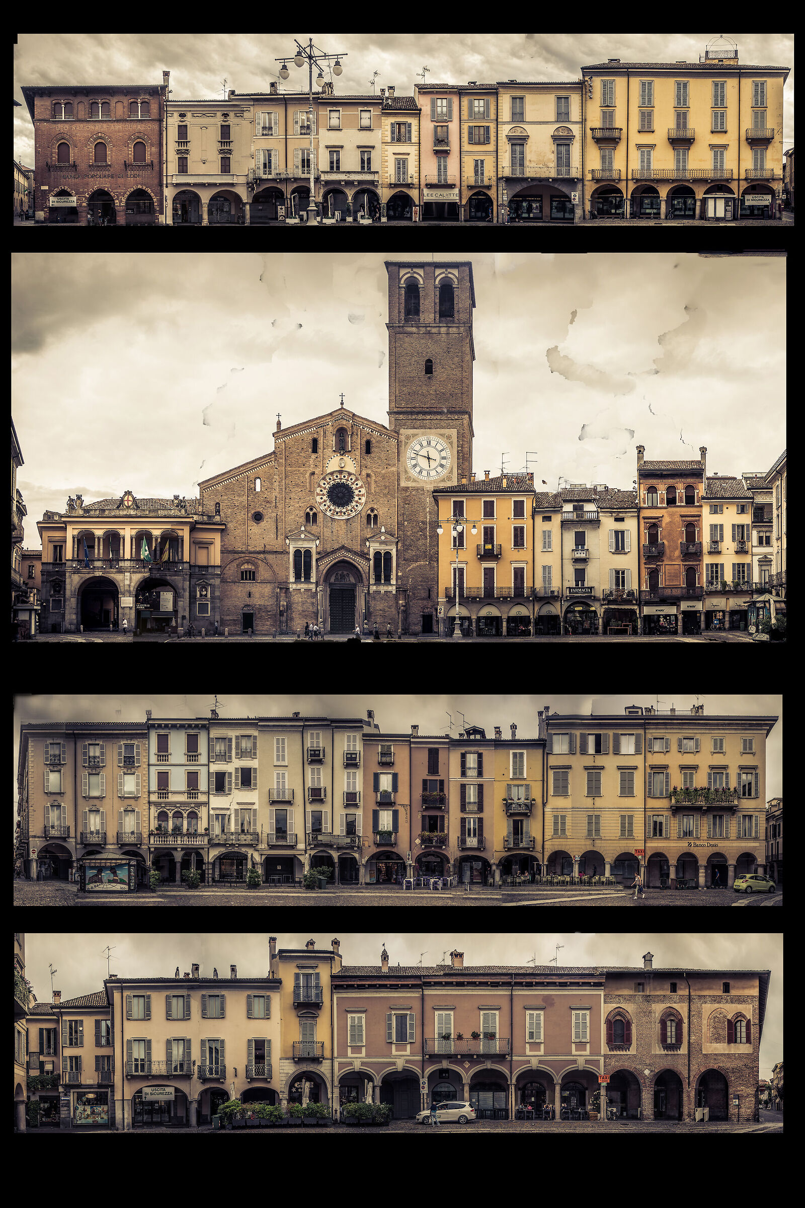 Piazza del Duomo Lodi serie di prospetti...
