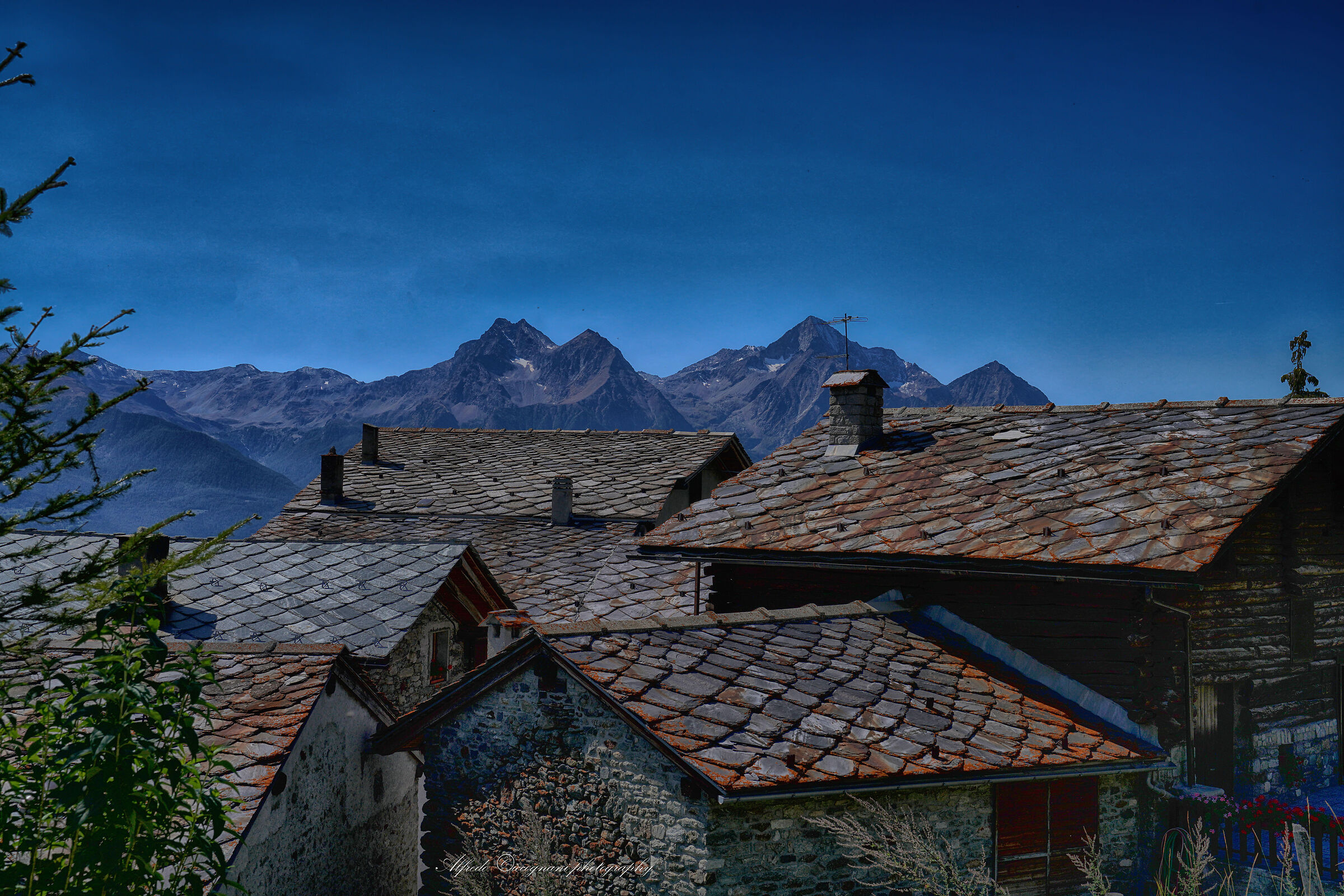 The roofs of the Aosta Valley...