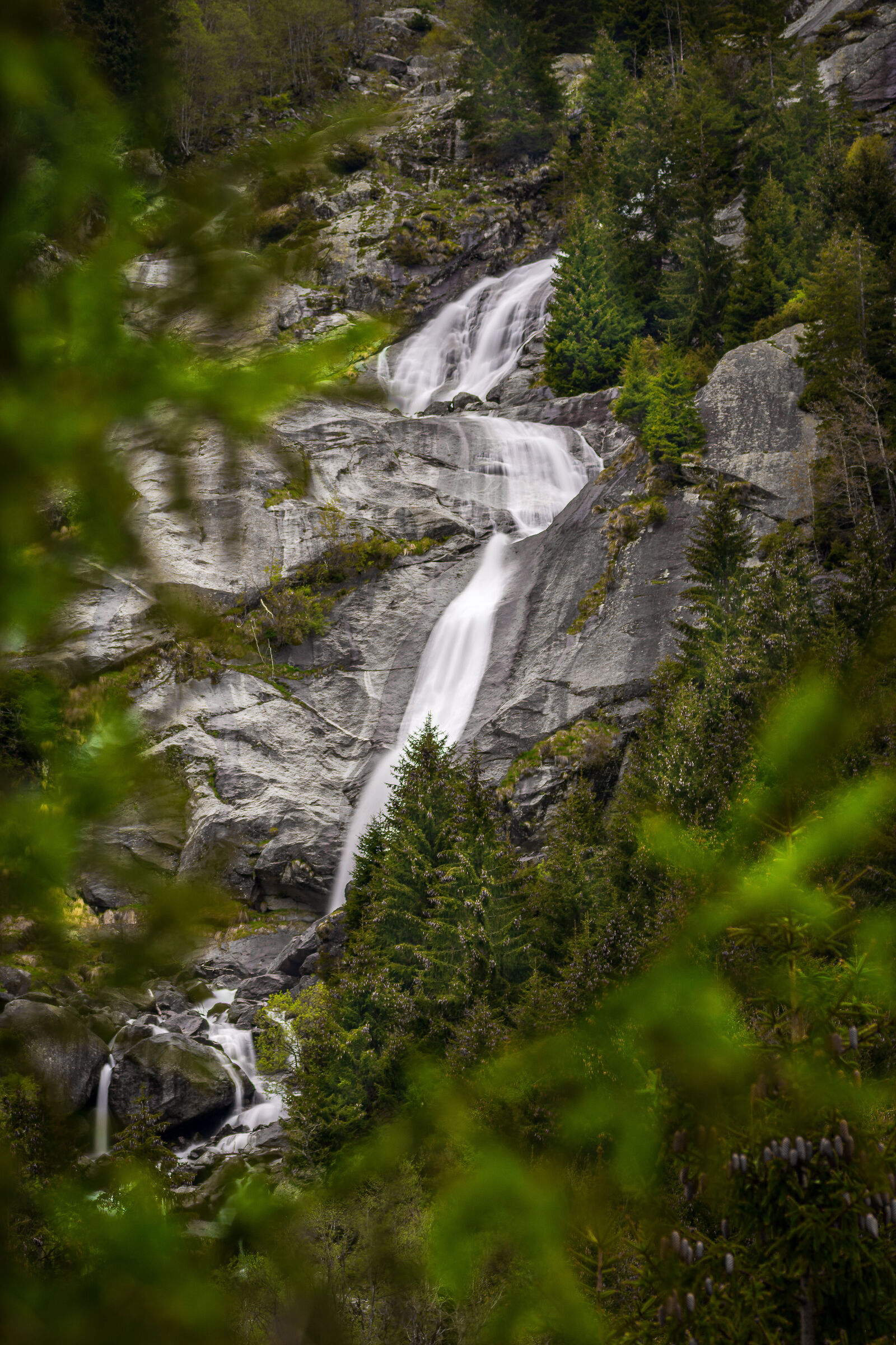 Waterfall in Val di Mello...