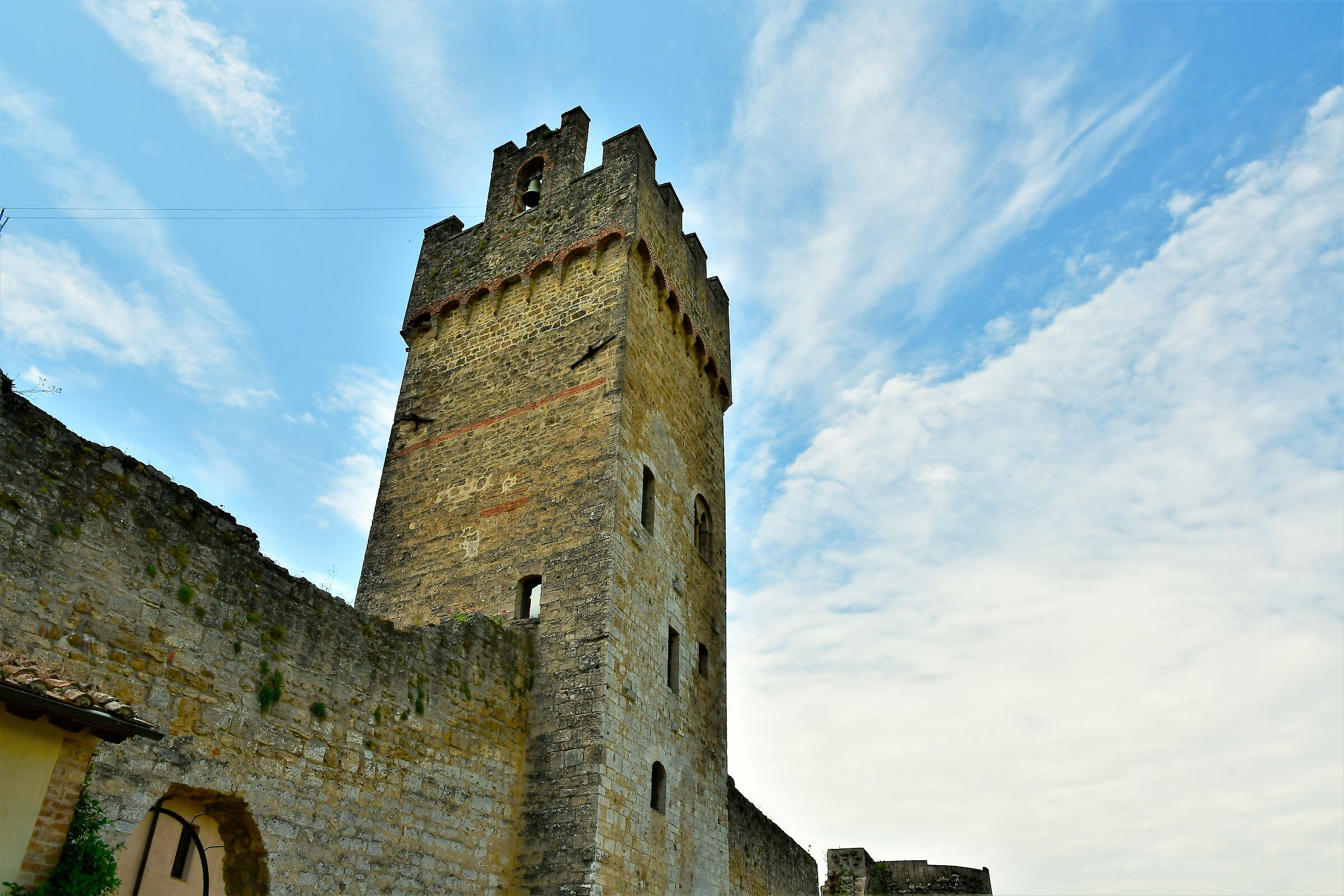 the tower of the castle in Sienese staggia...