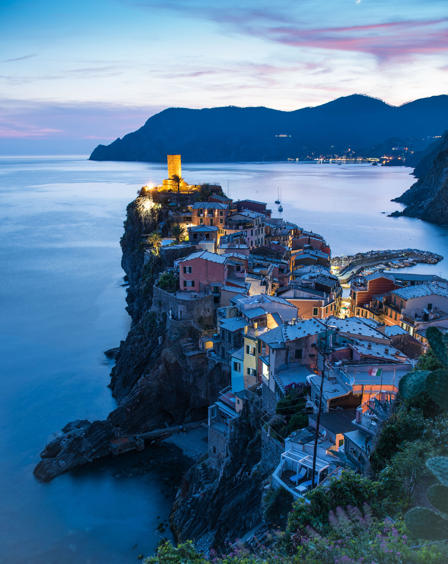 Vernazza immersed in the blue hour...