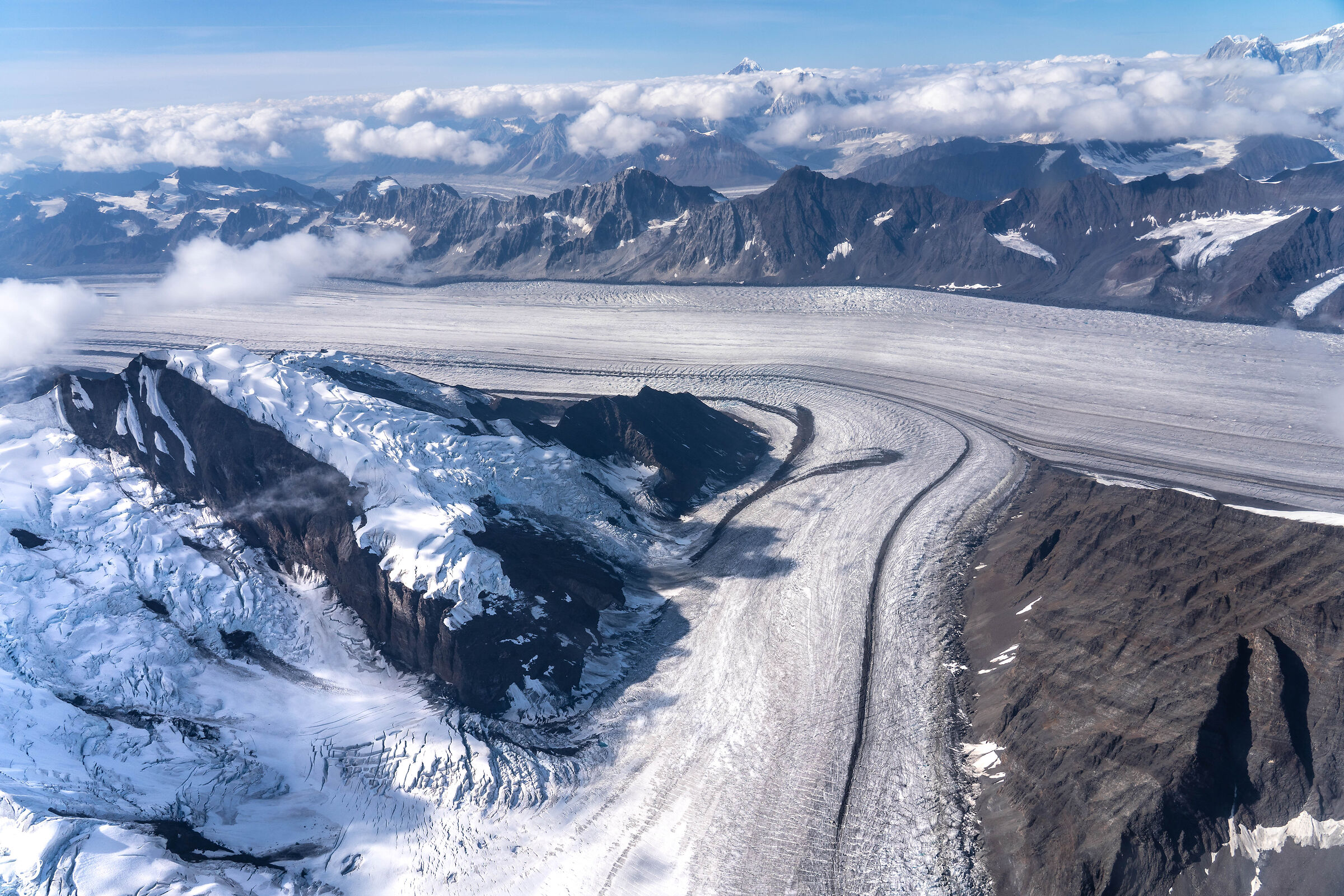 Flying to Denali- Ruth Glacier...