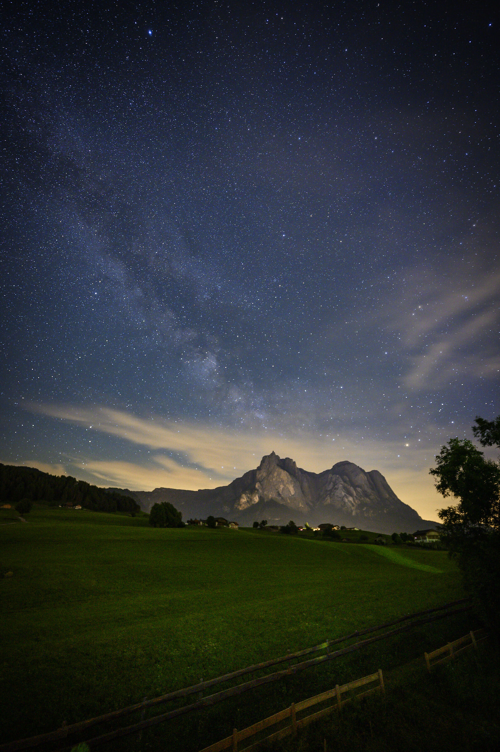 Cielo notturno all'Alpe di Siusi da Castelrotto...