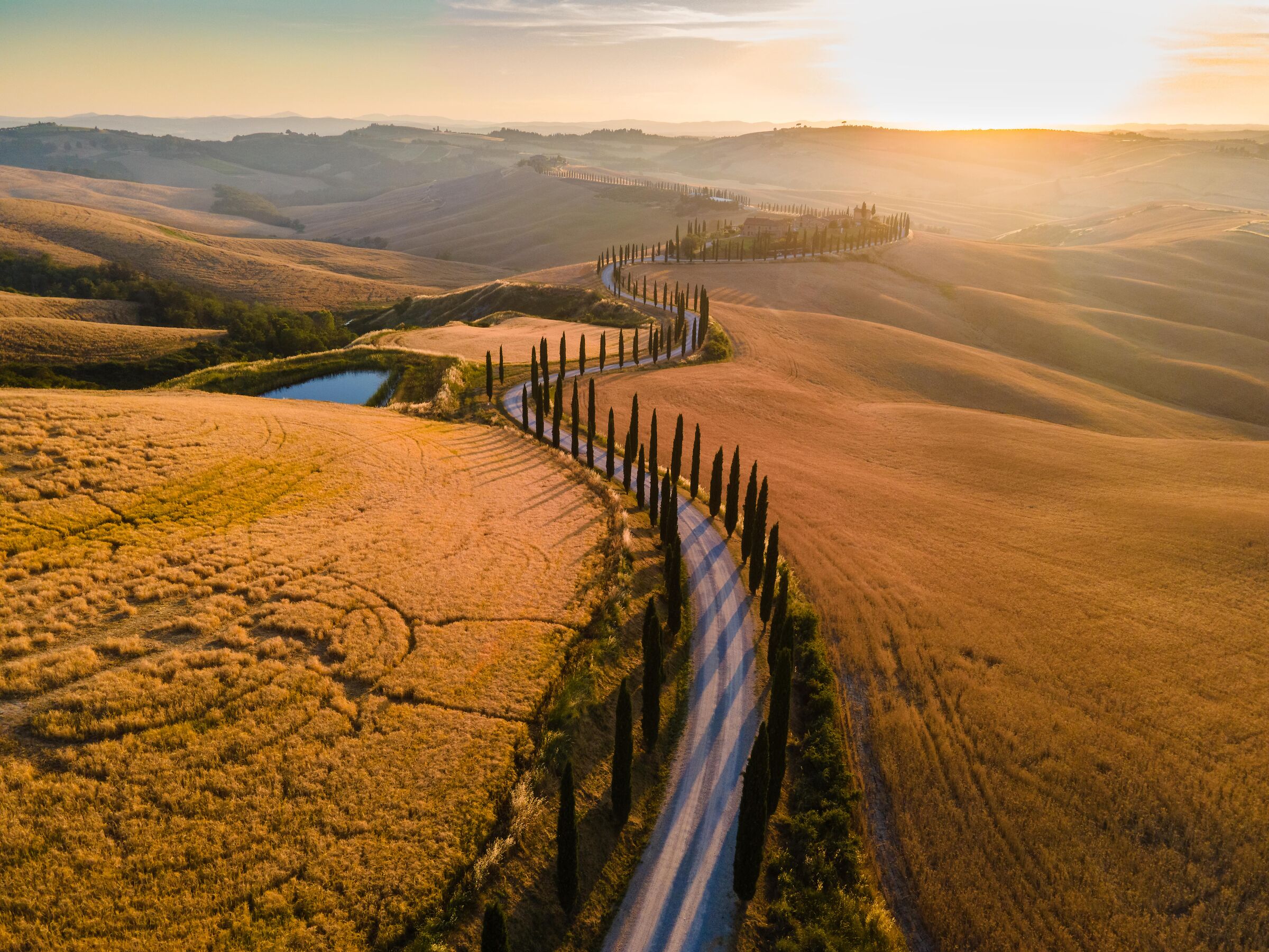 Val d'Orcia, tramonto...