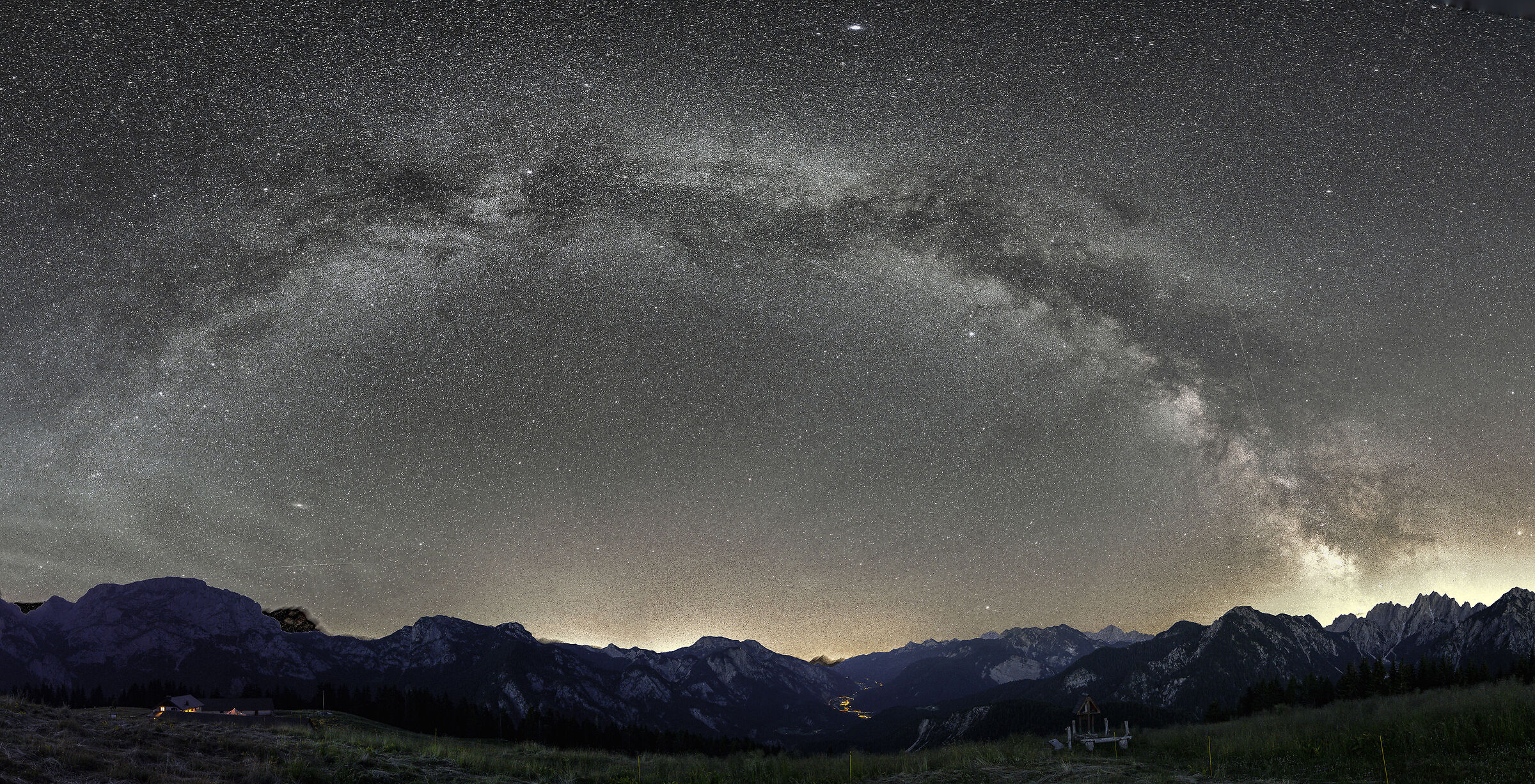 Julian Alps and the arc of the Milky Way...