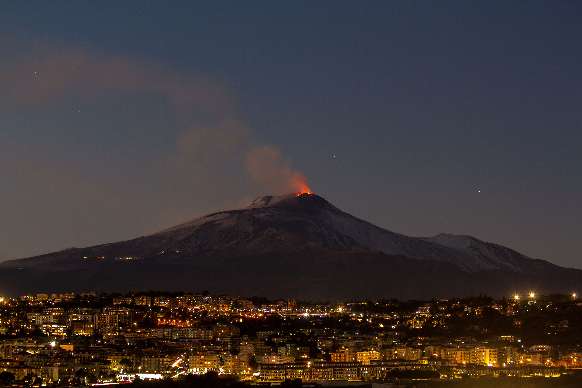 Tramonto vulcanico, 14 dicembre 2020, Etna....