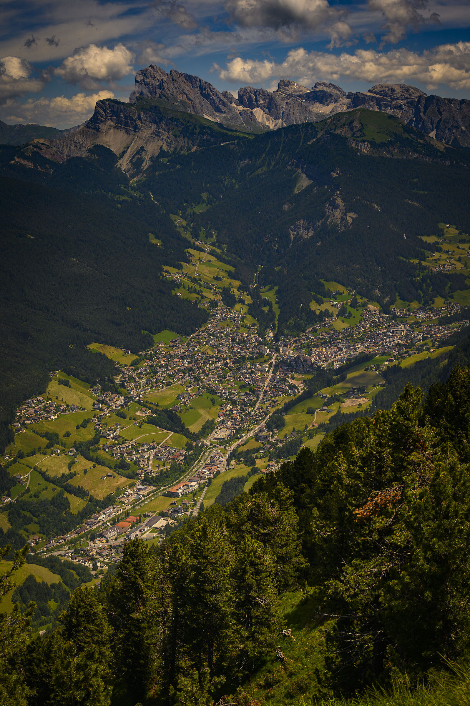 Ortisei from almost 2200 meters...