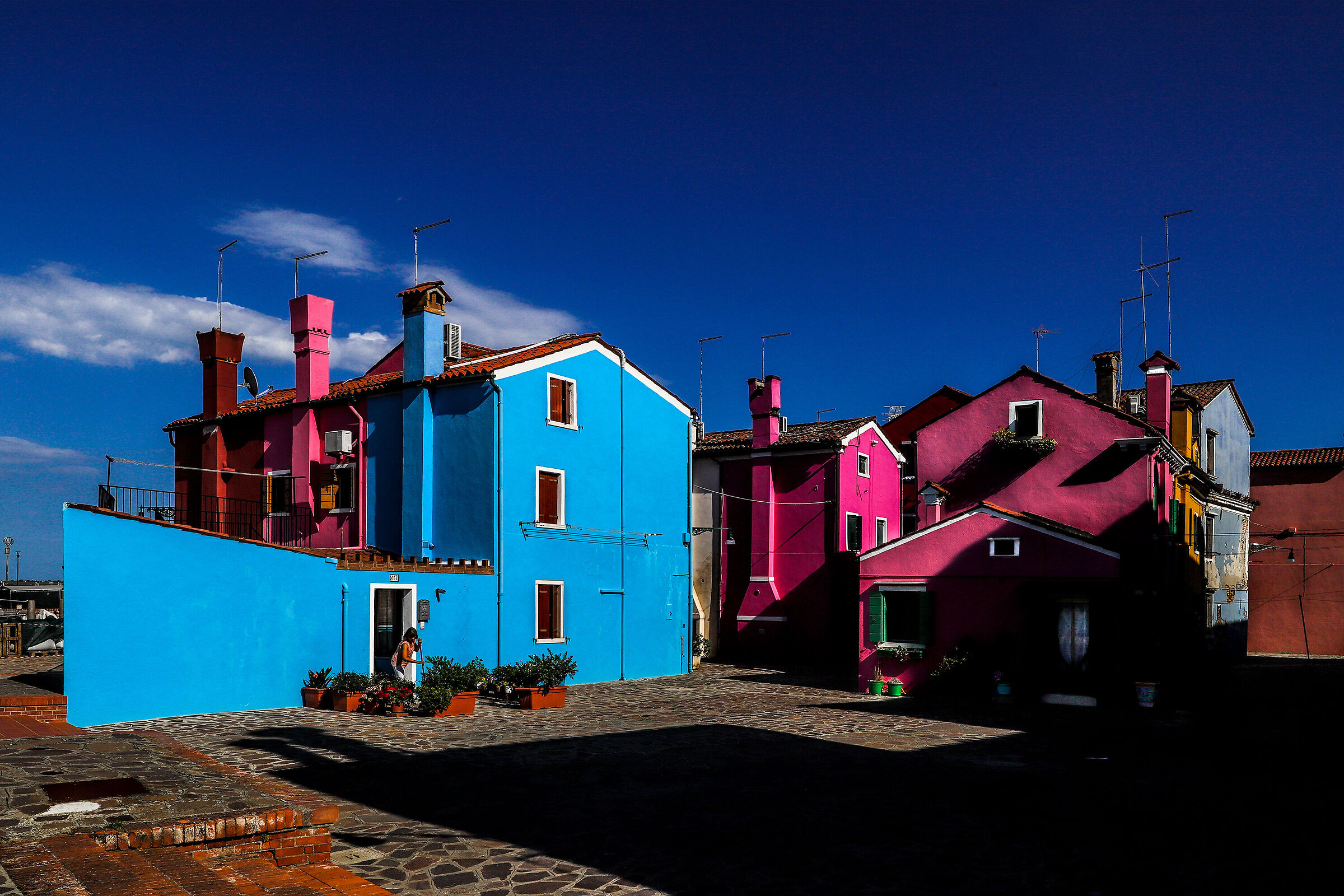 Houses, Colors, Contrasts and Shadows = Burano...