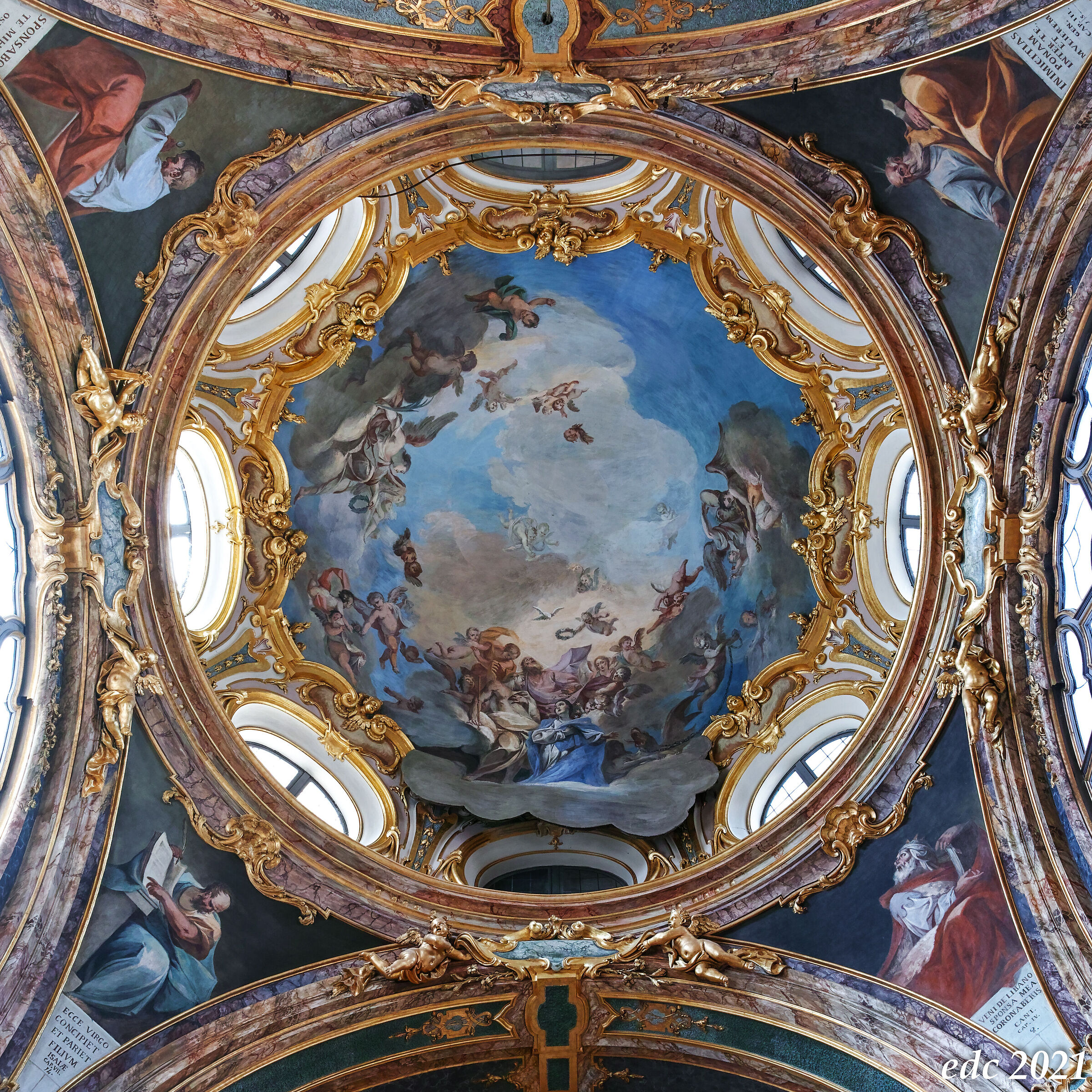 The dome of the Immaculate Conception in S. Francesco di Pavia...