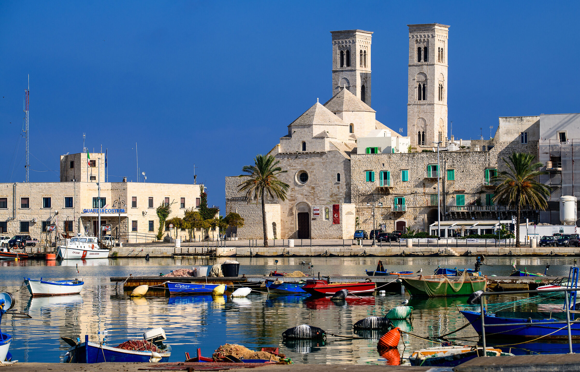 Molfetta (Ba)-Commercial Port with Cathedral view...