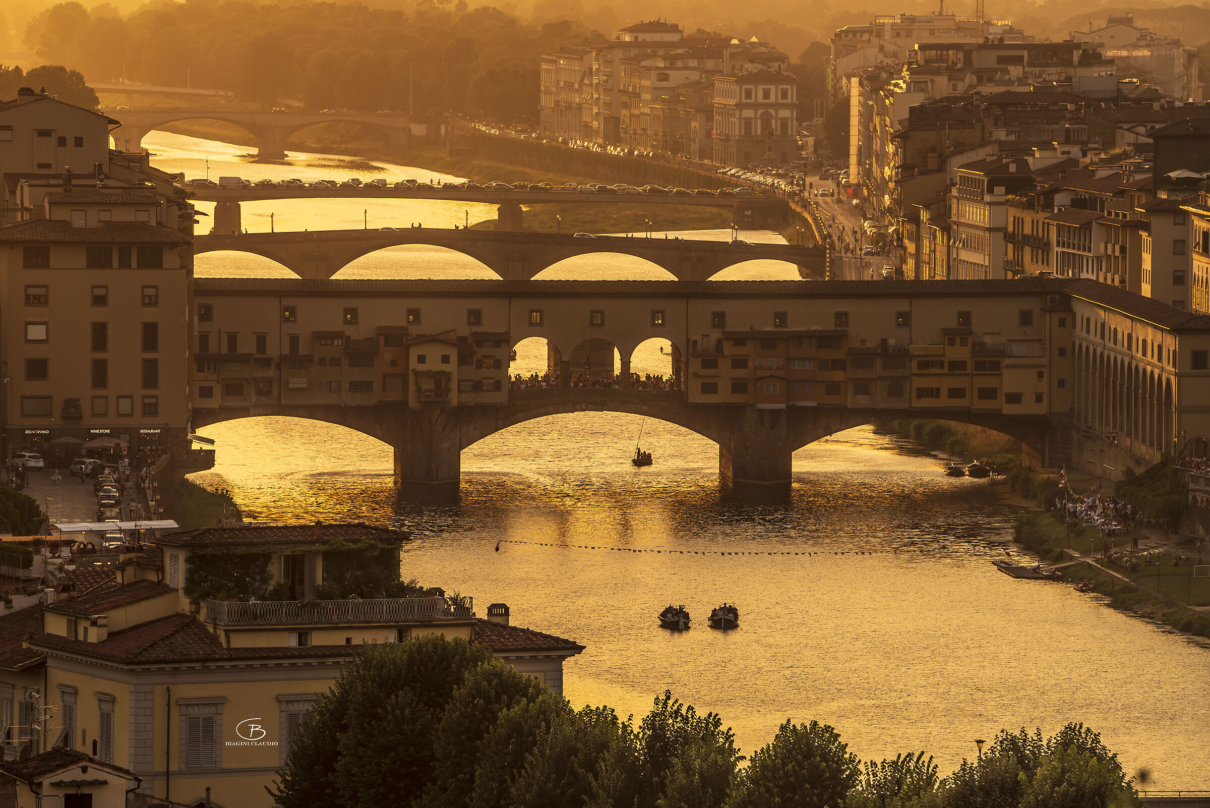 Ora d'oro sul Ponte Vecchio...