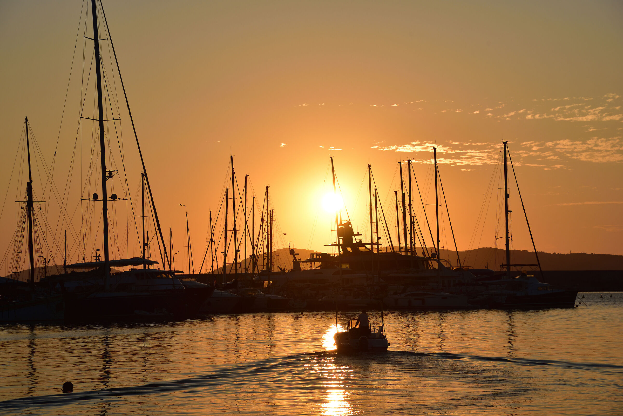 Sunset over the port of Alghero...