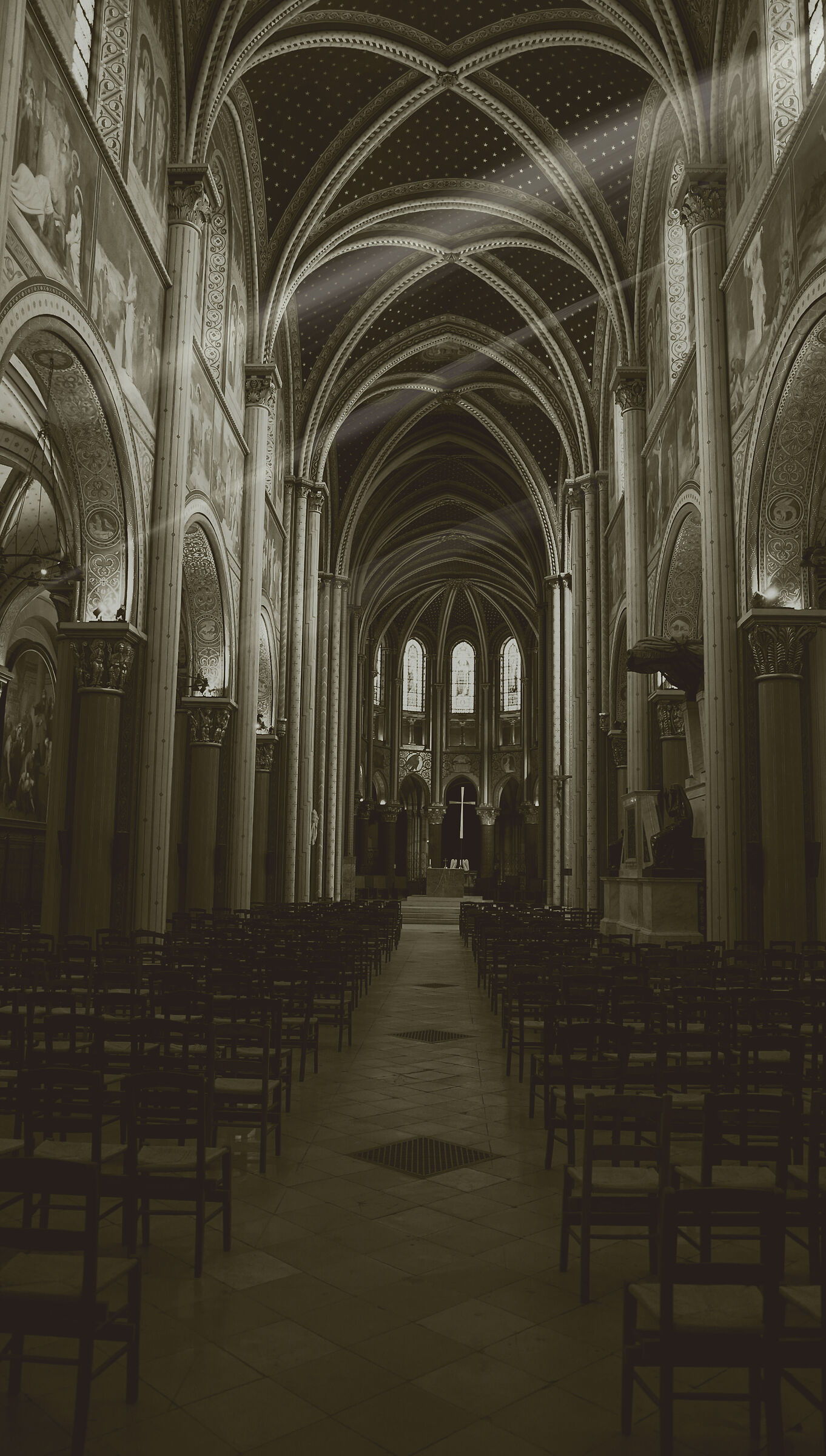 Chiesa di Saint-Germain-des-Prés, Parigi versione BN...