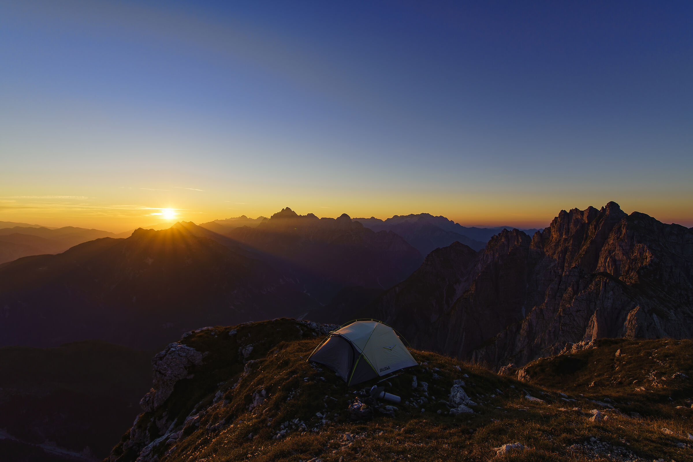Julian Alps sunrise at high altitude...