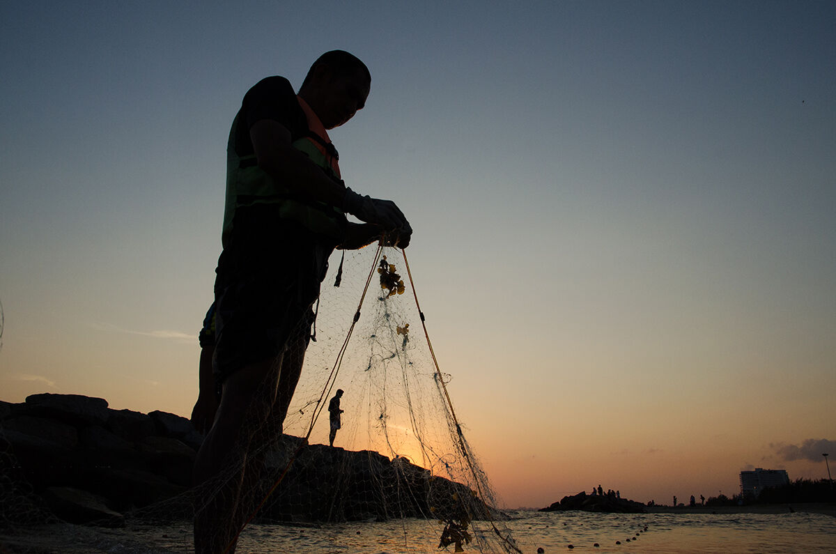 Pescatori al tramonto...