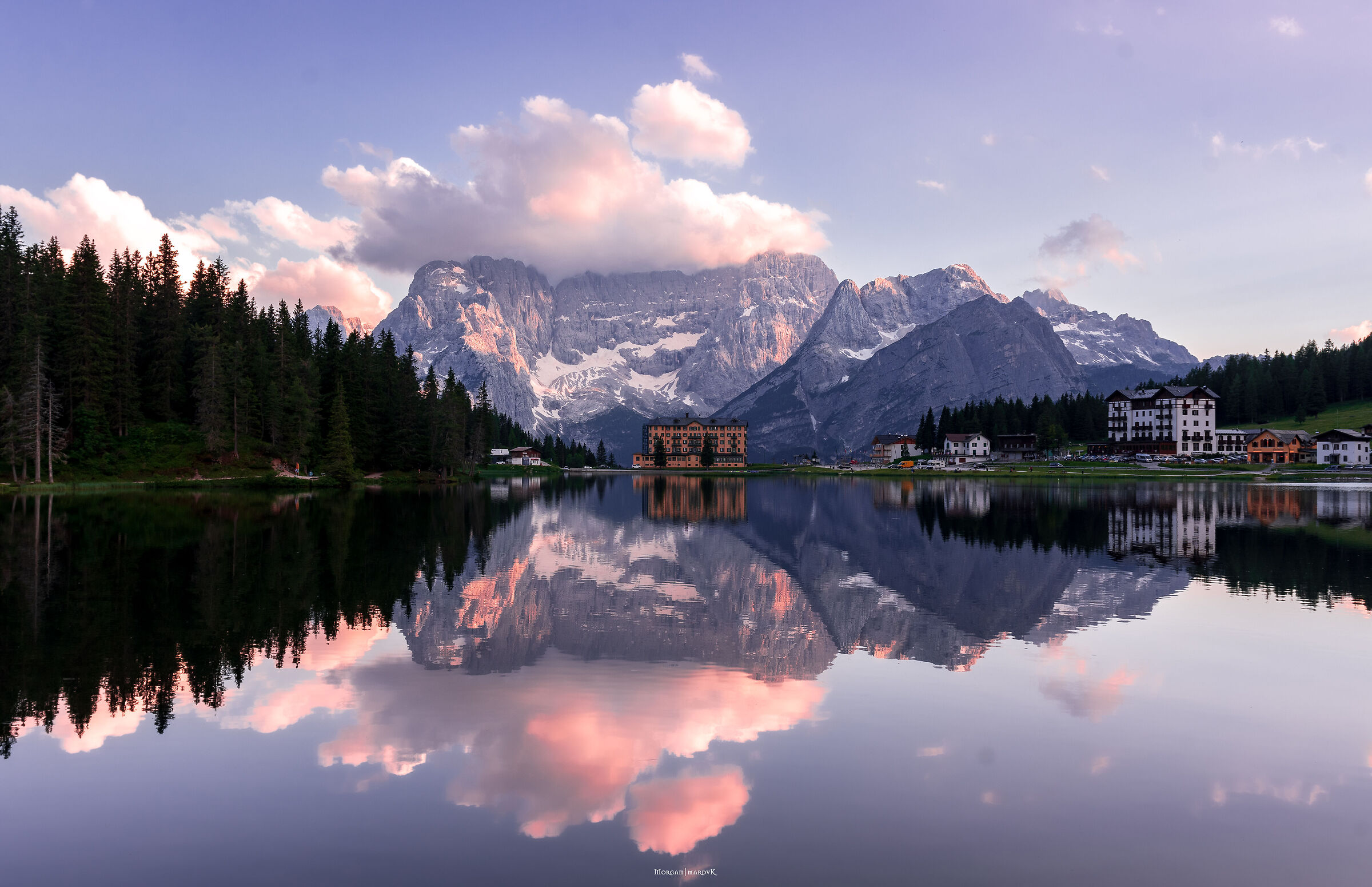 Lake Misurina and the Sorapiss Group in the background...