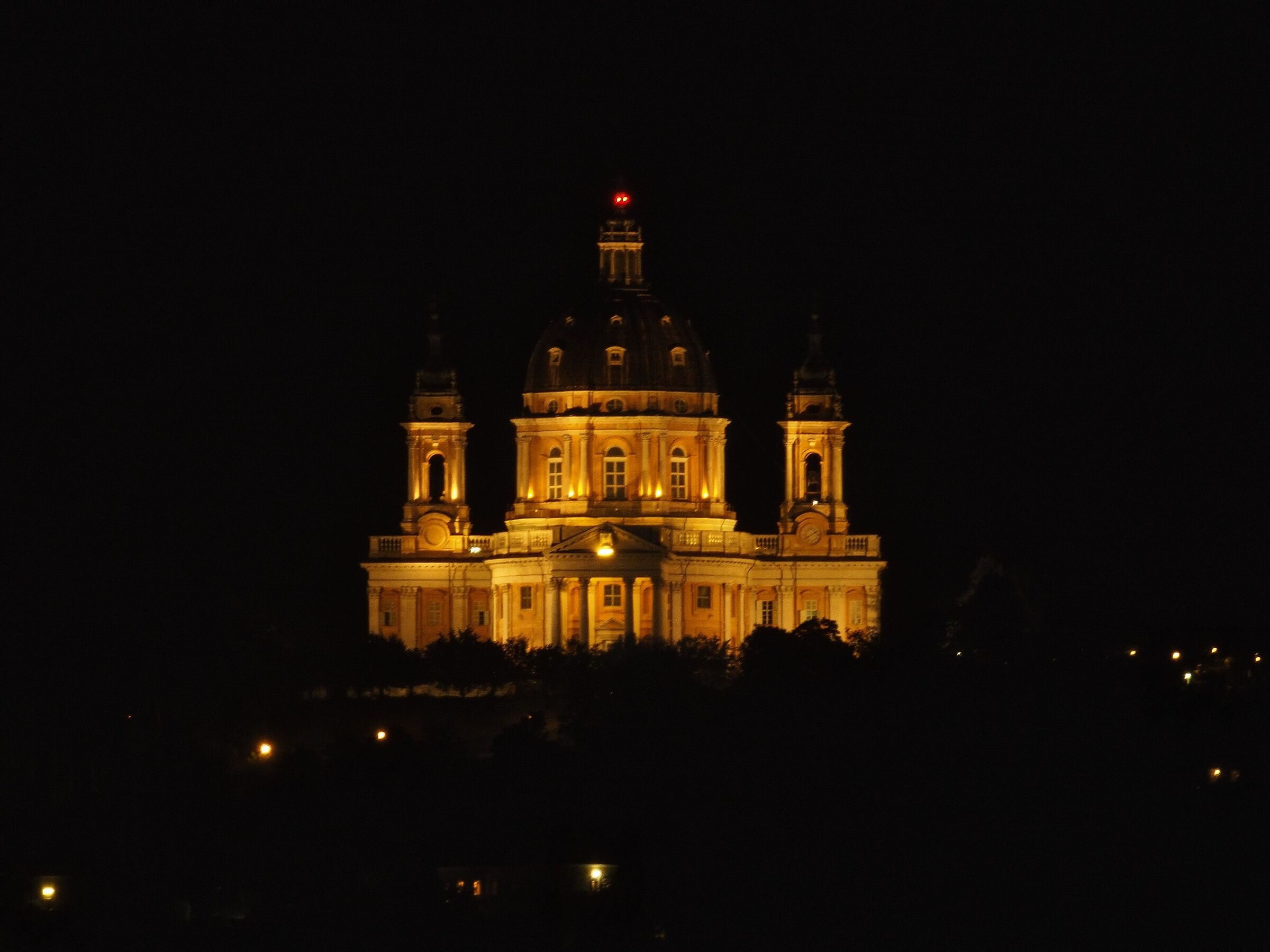 Basilica of Superga at night...