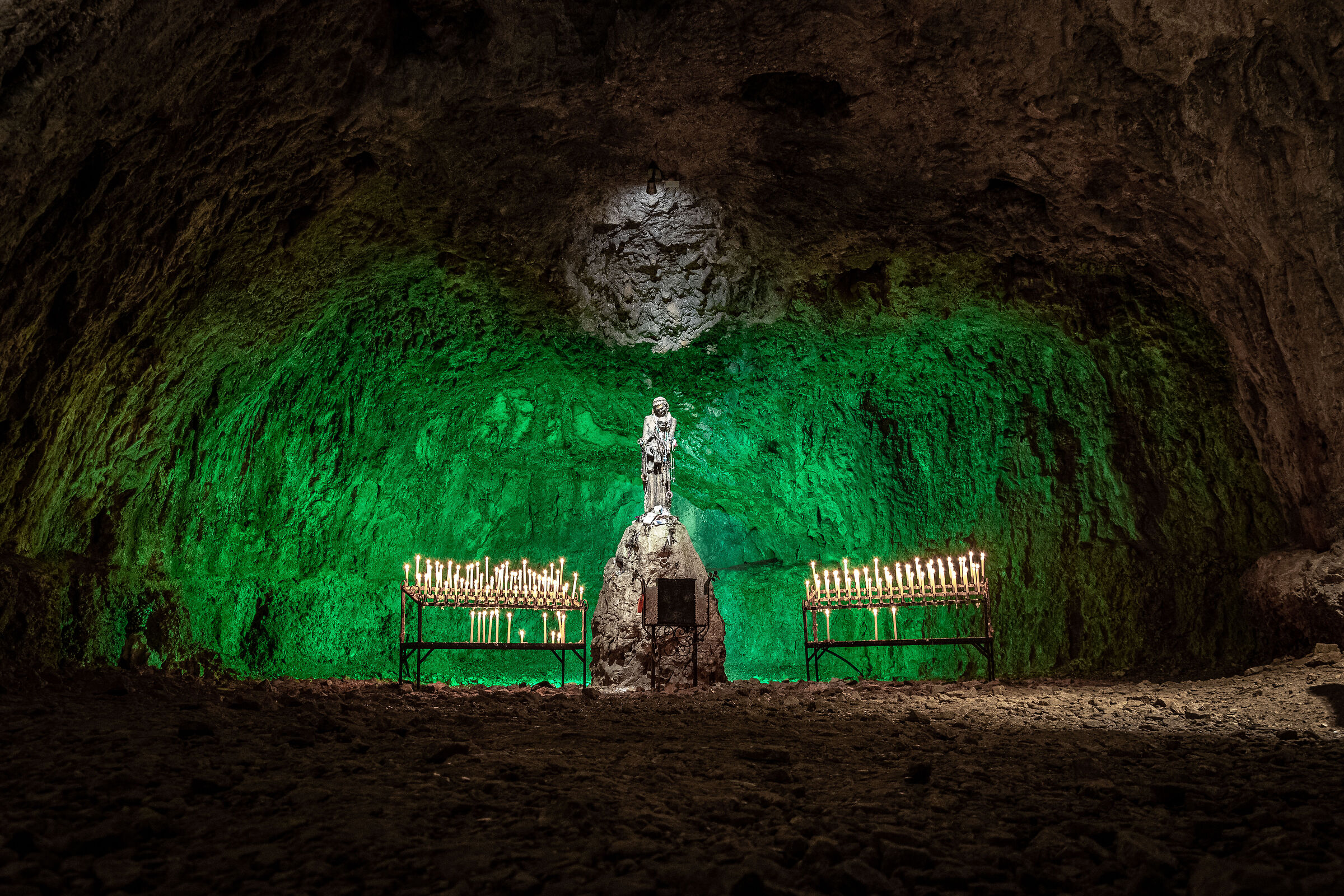 The cave of Our Lady...
