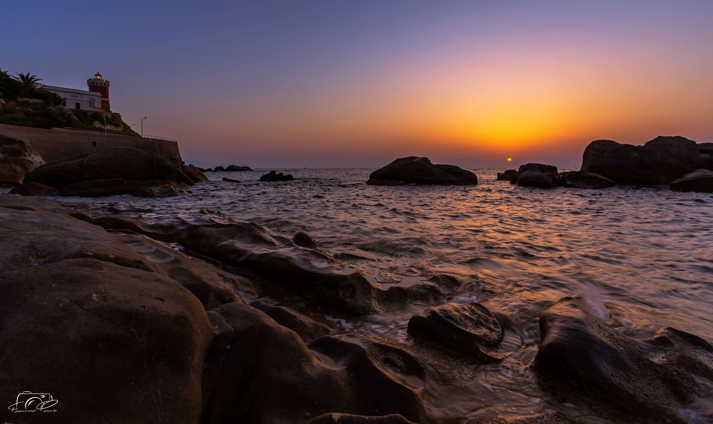 Sunset at the lighthouse of Capo D'Orlando (ME)...