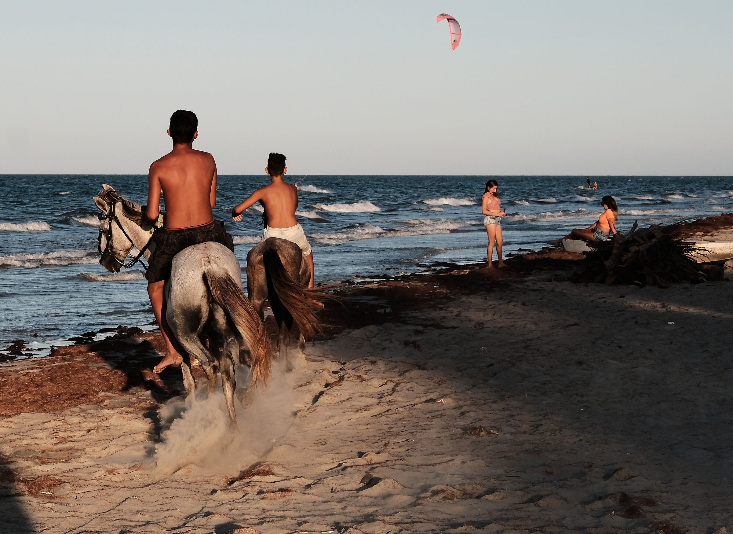 Horseback riding on the beach...