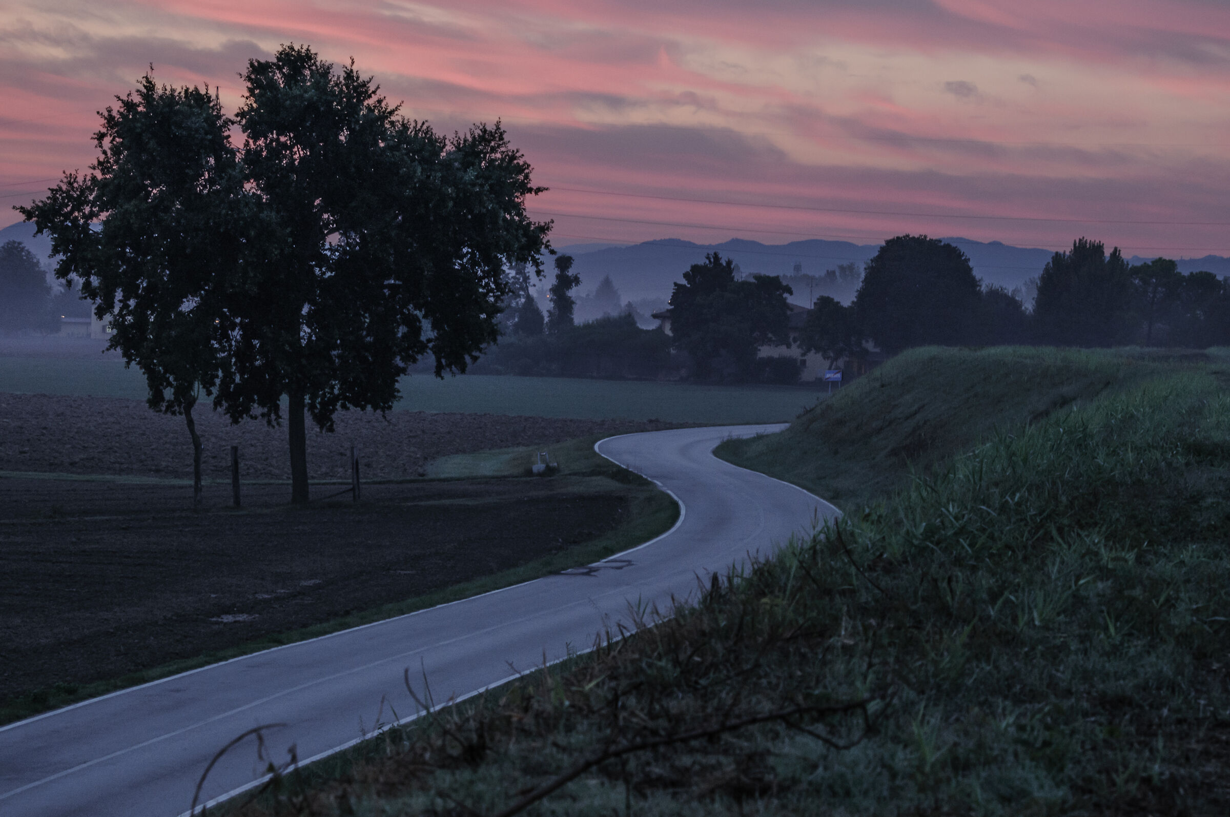 A road at dawn...
